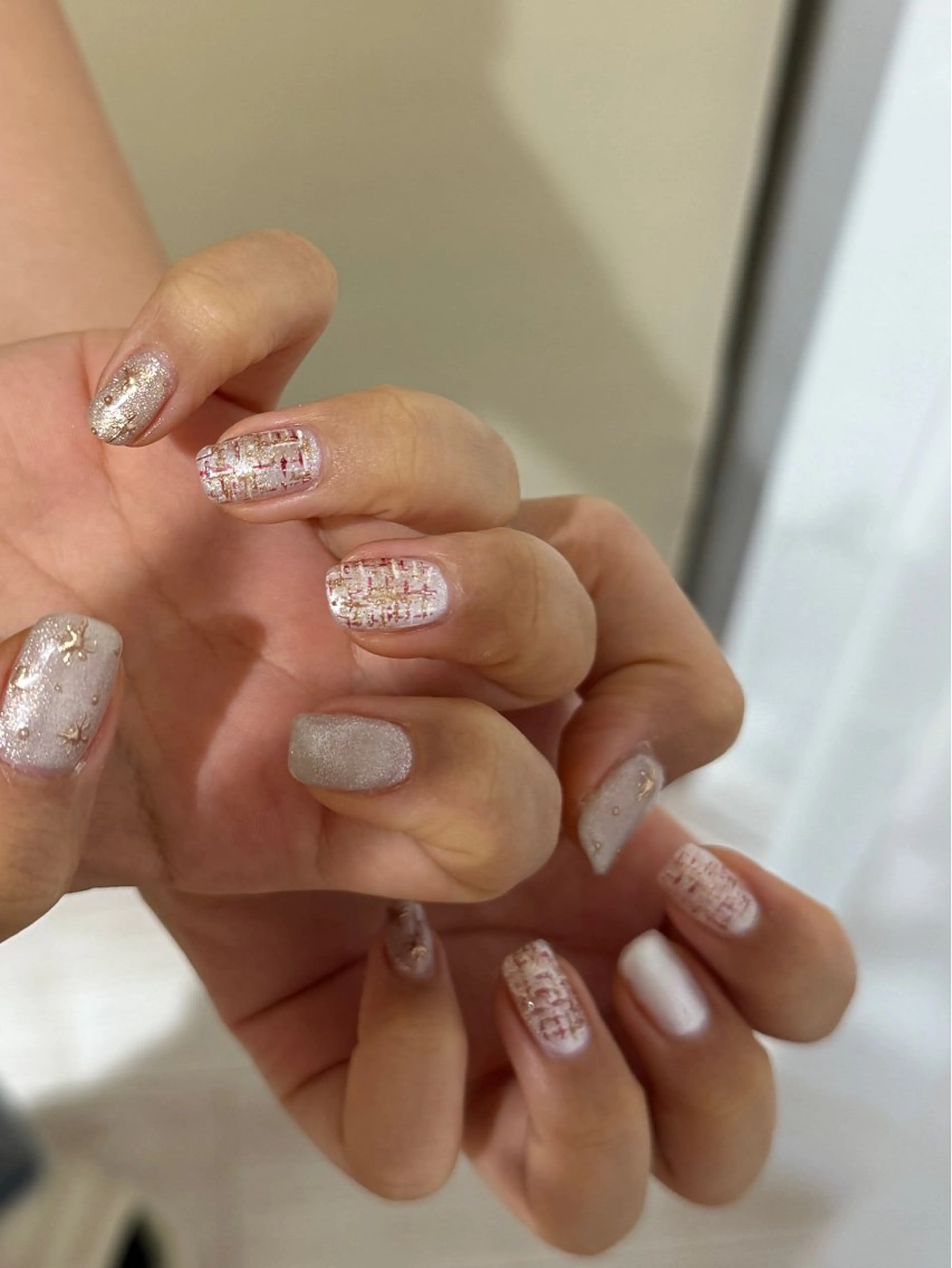 ネイル ツイードネイル ayaka naruのネイルデザイン