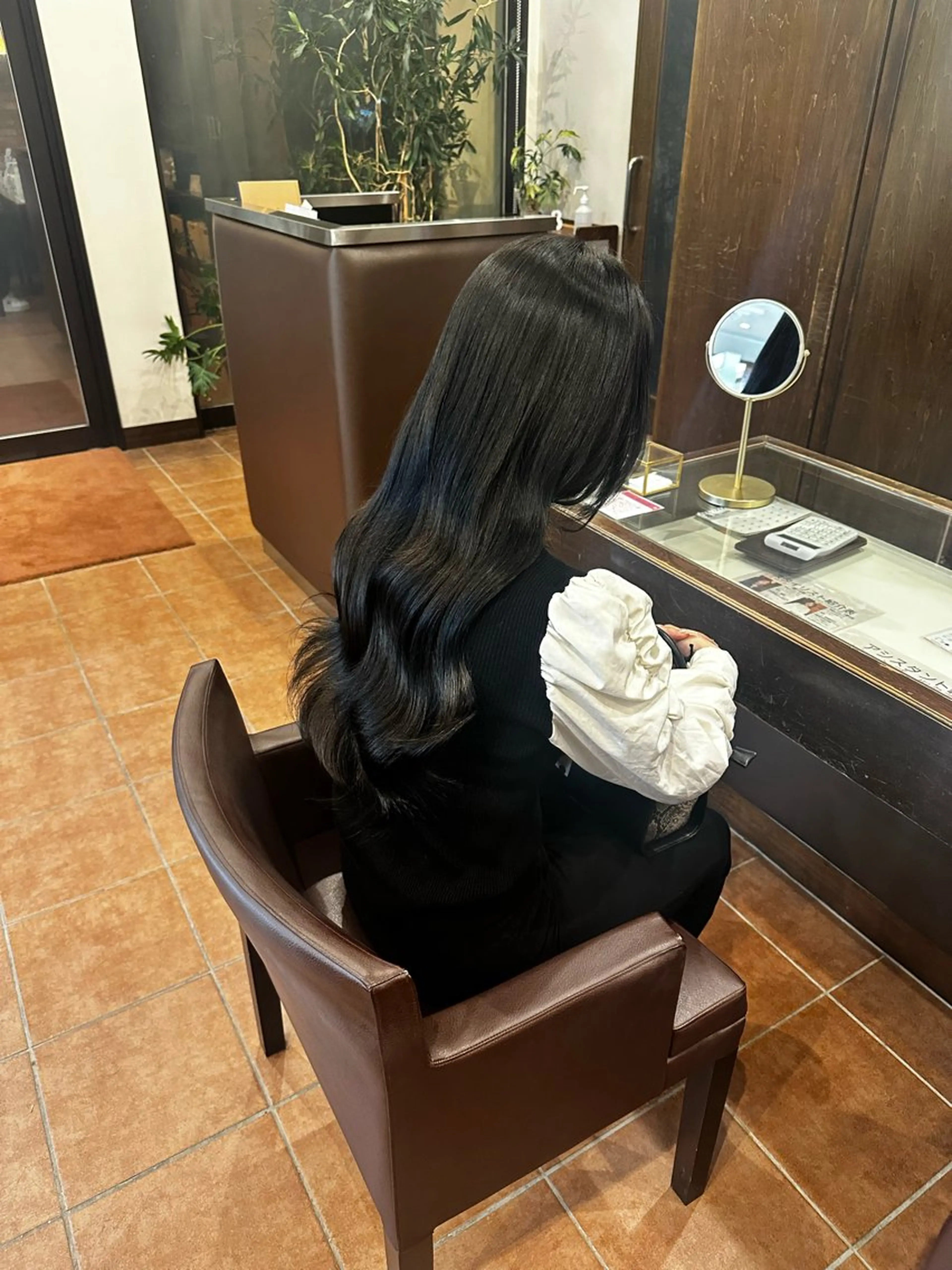 ロング カラー ブルーカラー 和田 楓のヘアスタイル