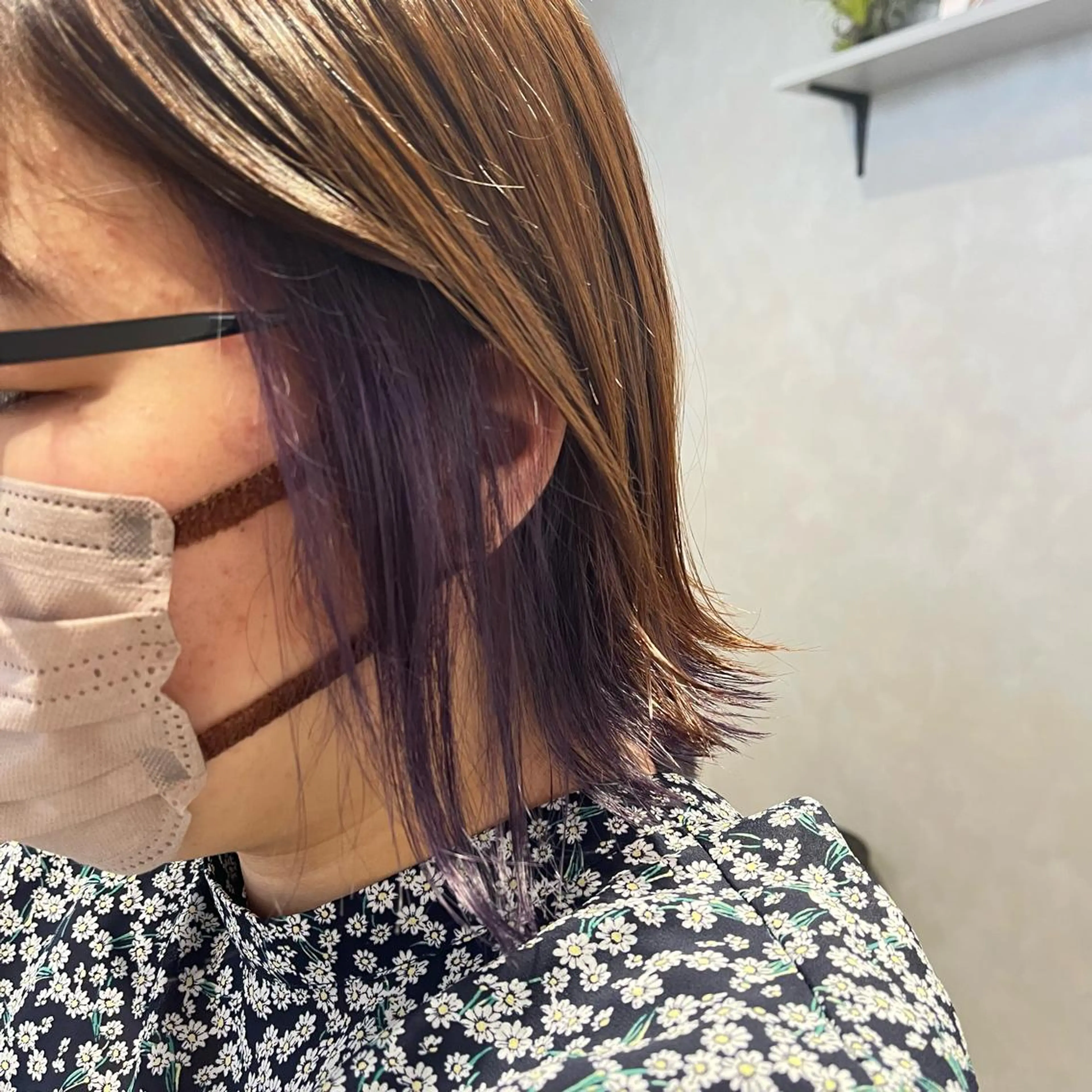 ショート カラー イヤリングカラー インナーカラー バイオレットカラー マンツーマン美容師 🫧‪久保友華菜🫧のその他イメージ