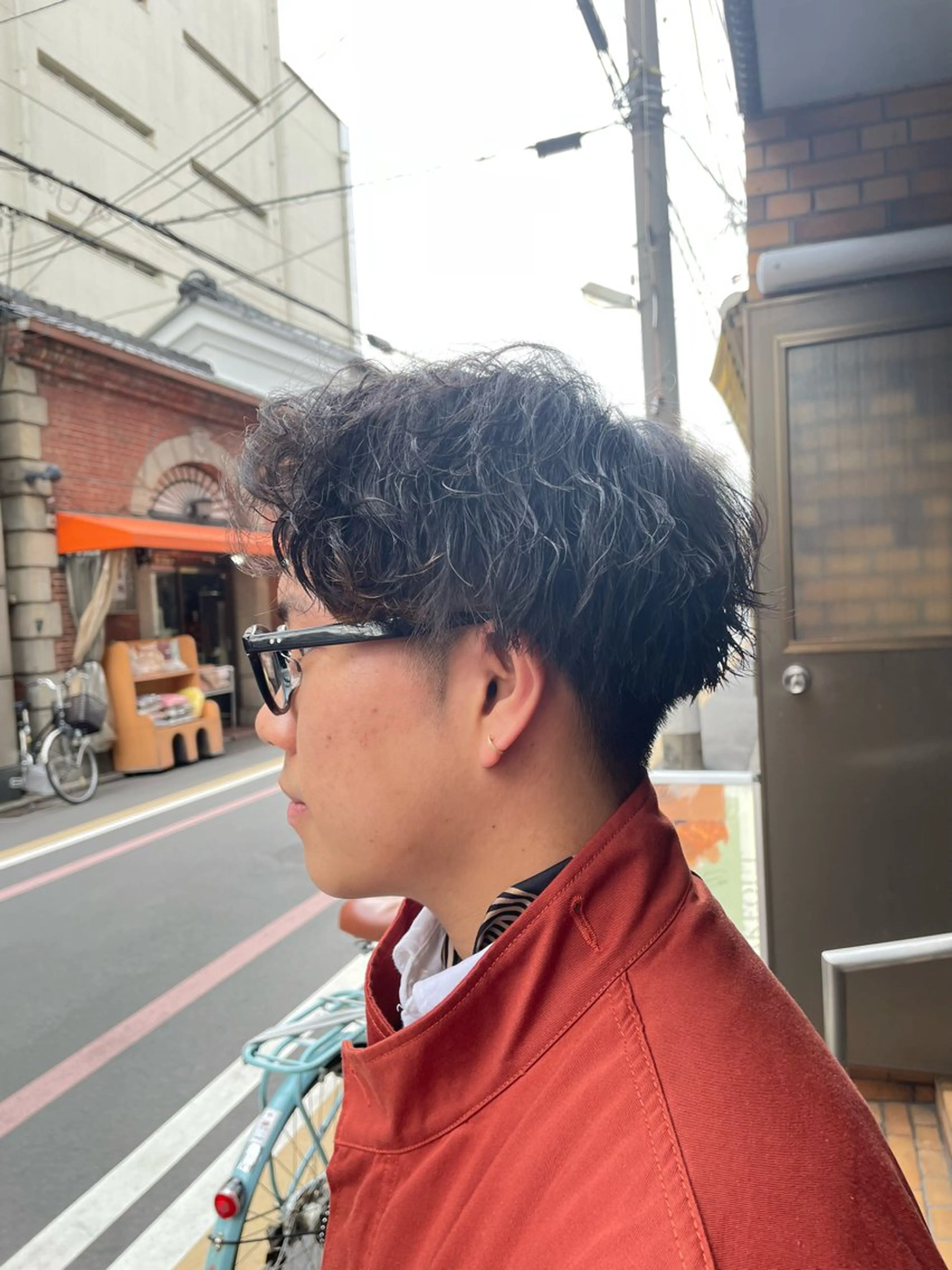 ショート パーマ メンズ 刈り上げ カット パーマ トリートメント Canon/ インナーカラー/小倉のヘアスタイル