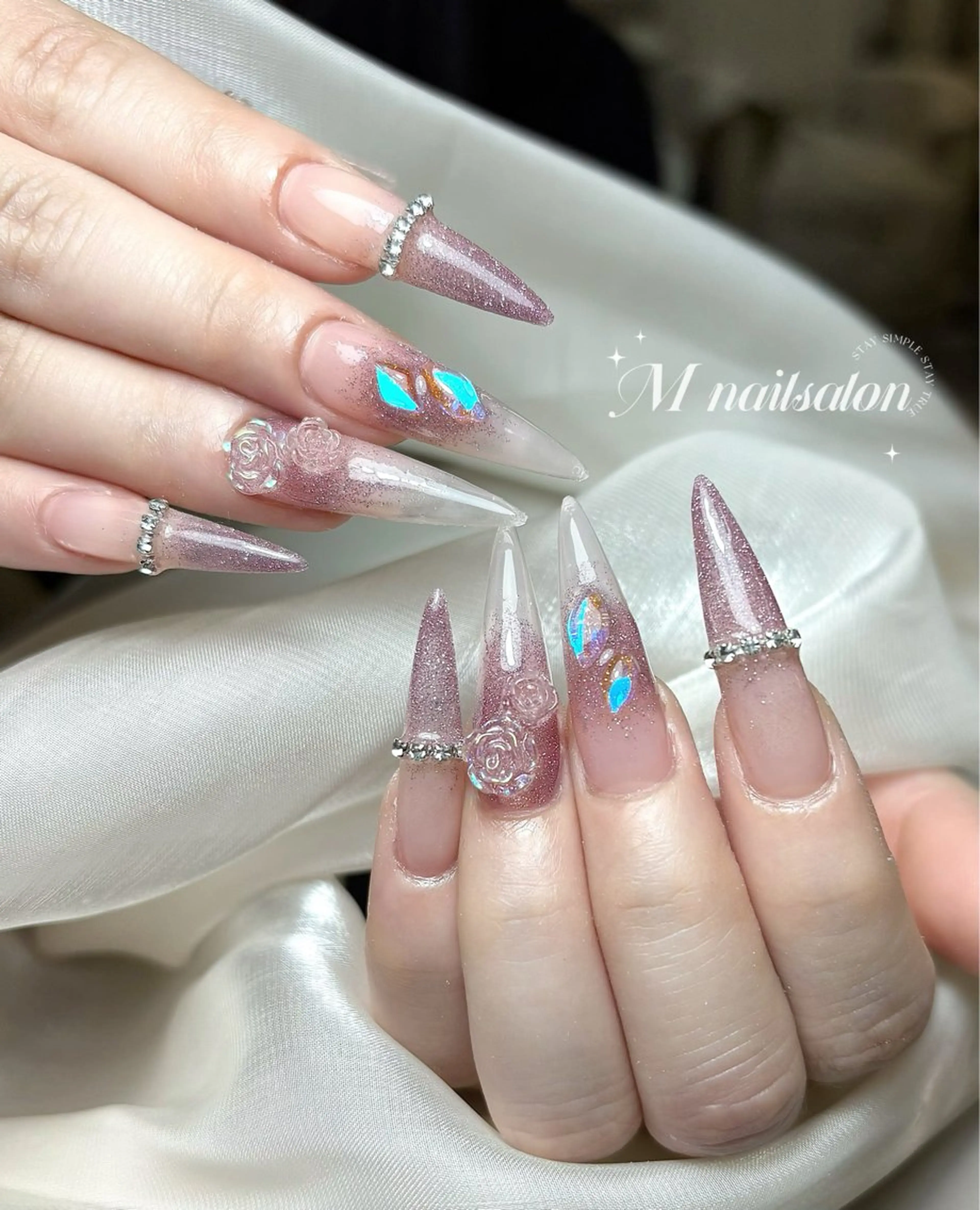 ネイル ハンドネイル M🌷nail 長さだし専門店のネイルデザイン