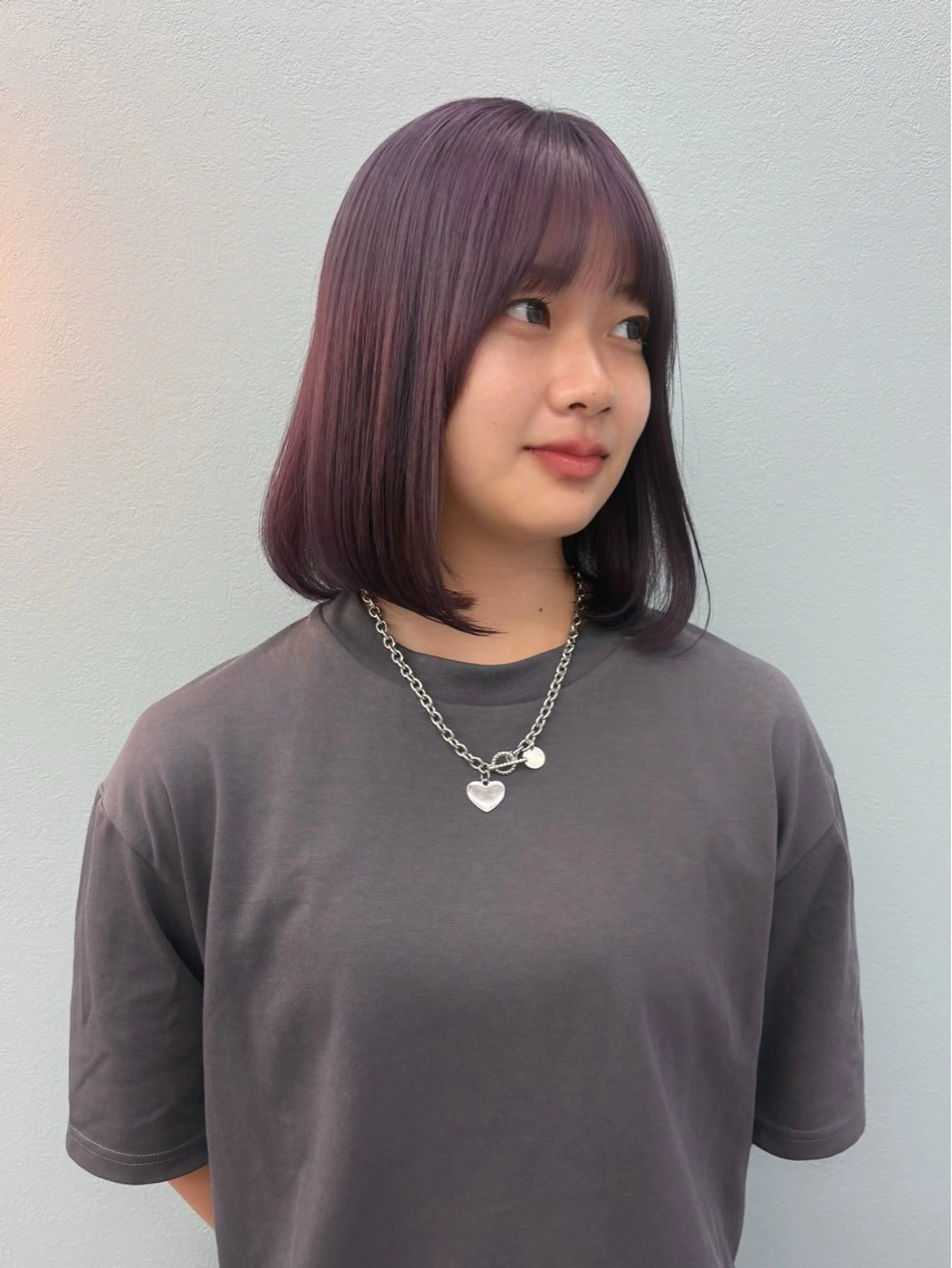 ミディアム ボブ 長めボブ カット ヘアカラー トリートメント レイヤー/髪質改善 🫧小町 紗耶華のヘアスタイル