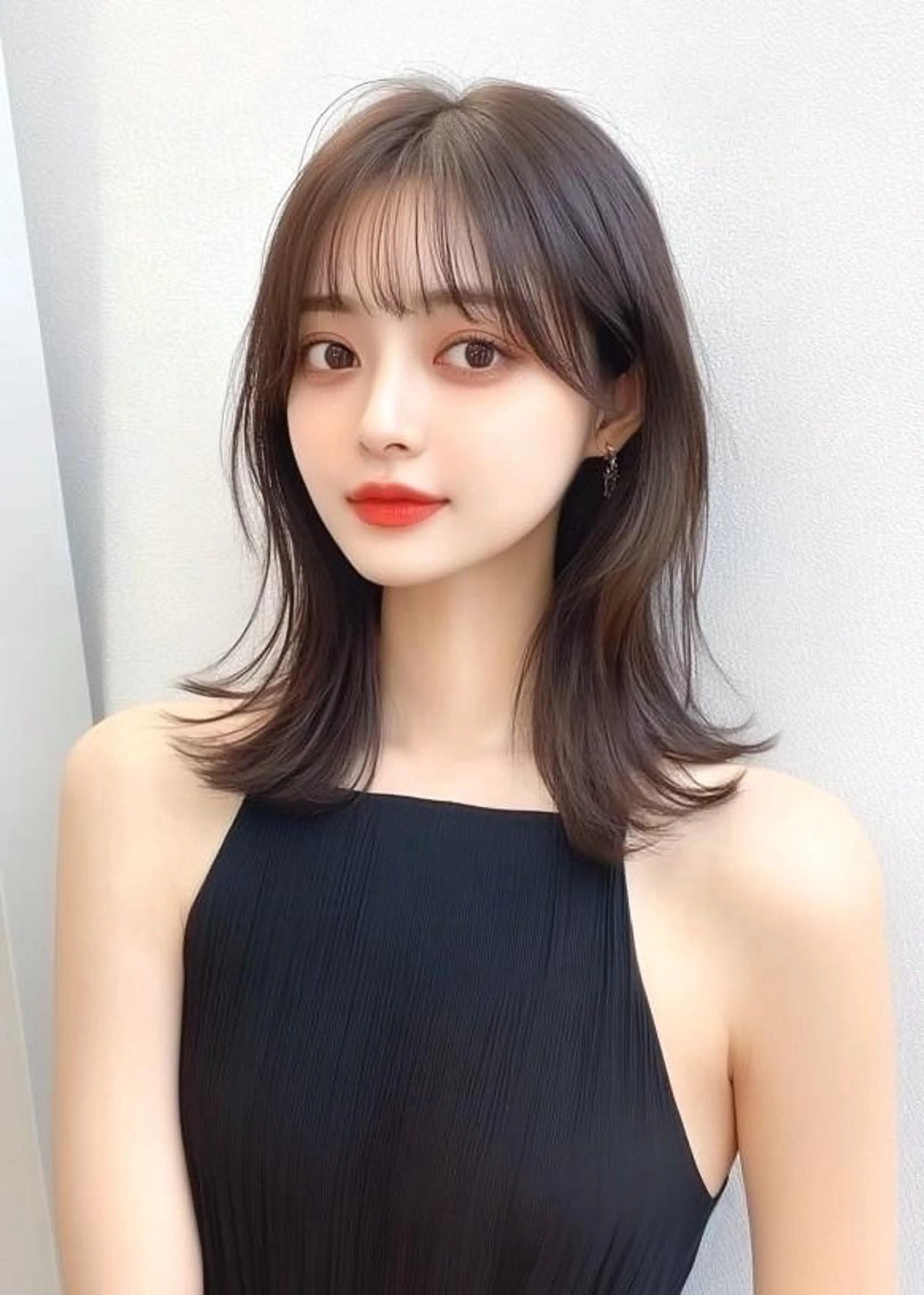 ミディアム カット ヘアカラー トリートメント 韓国風/髪質改善/ ナガヤアキラのヘアスタイル