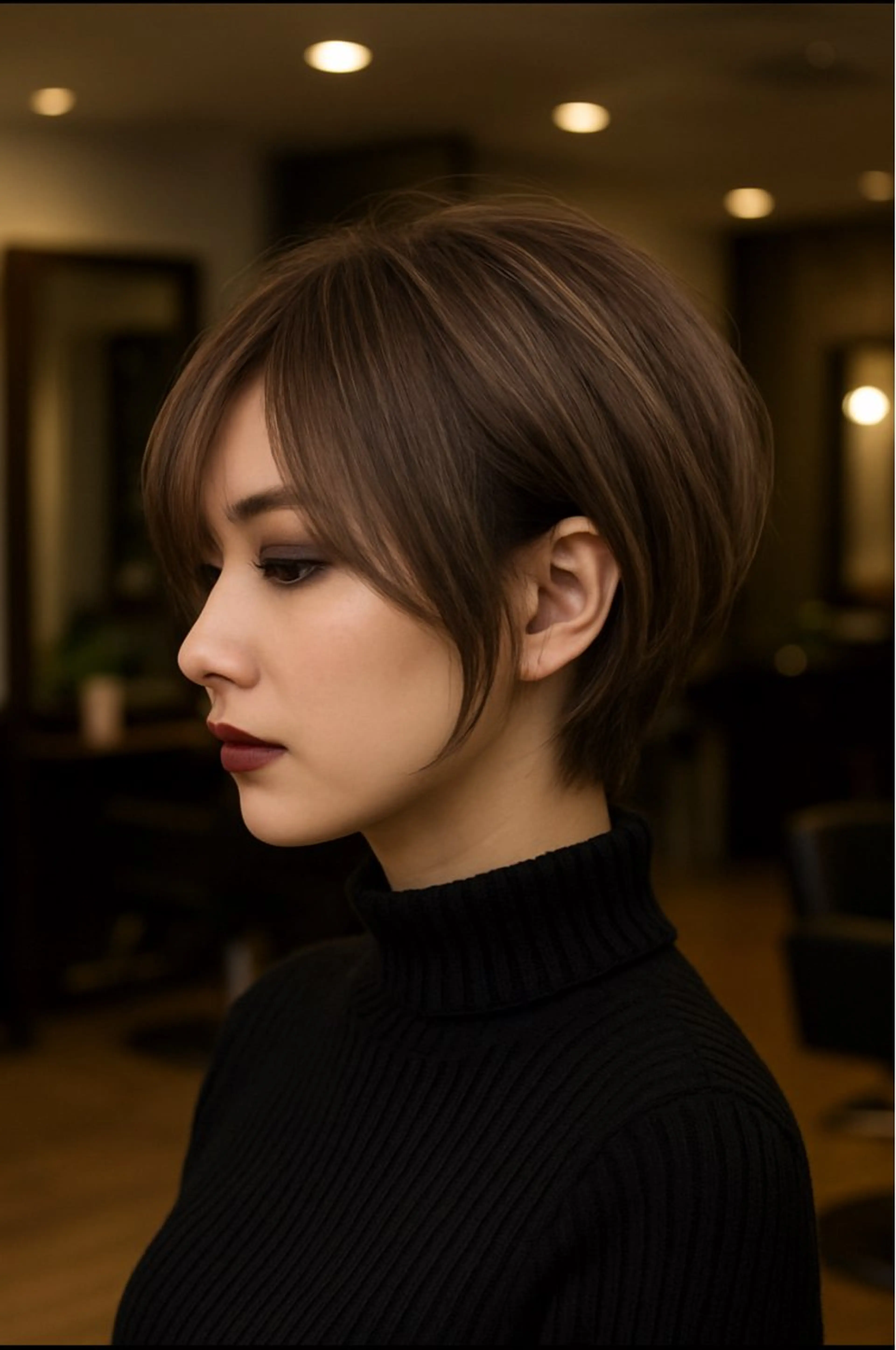 ショート くびれヘア ショートヘア 小顔カット 田中 みなみ／メンズカットのヘアスタイル