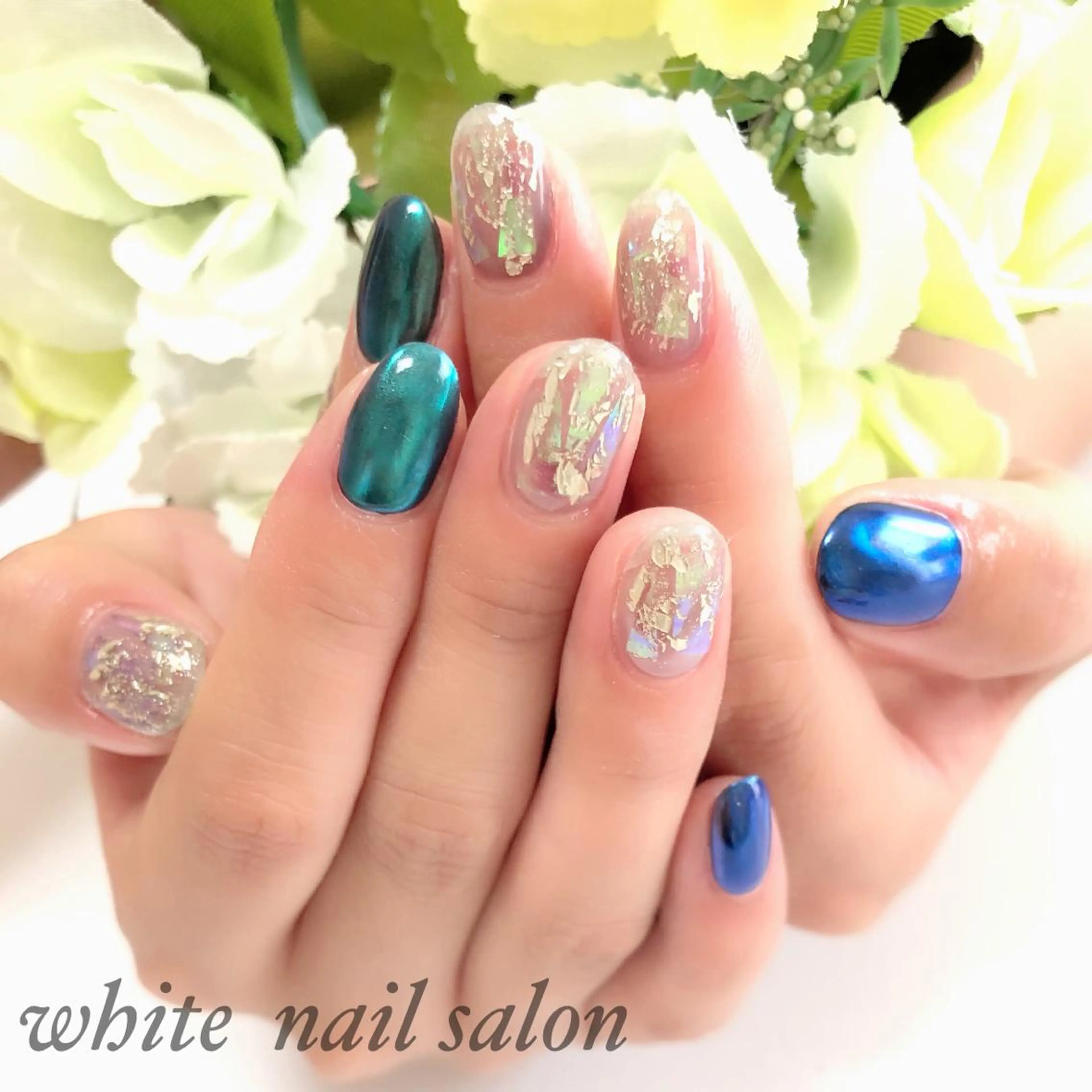 ネイル フットネイル ジェルネイル ミラーネイル オフィスネイル スカルプネイル ハンドネイル white nail salonのネイルデザイン