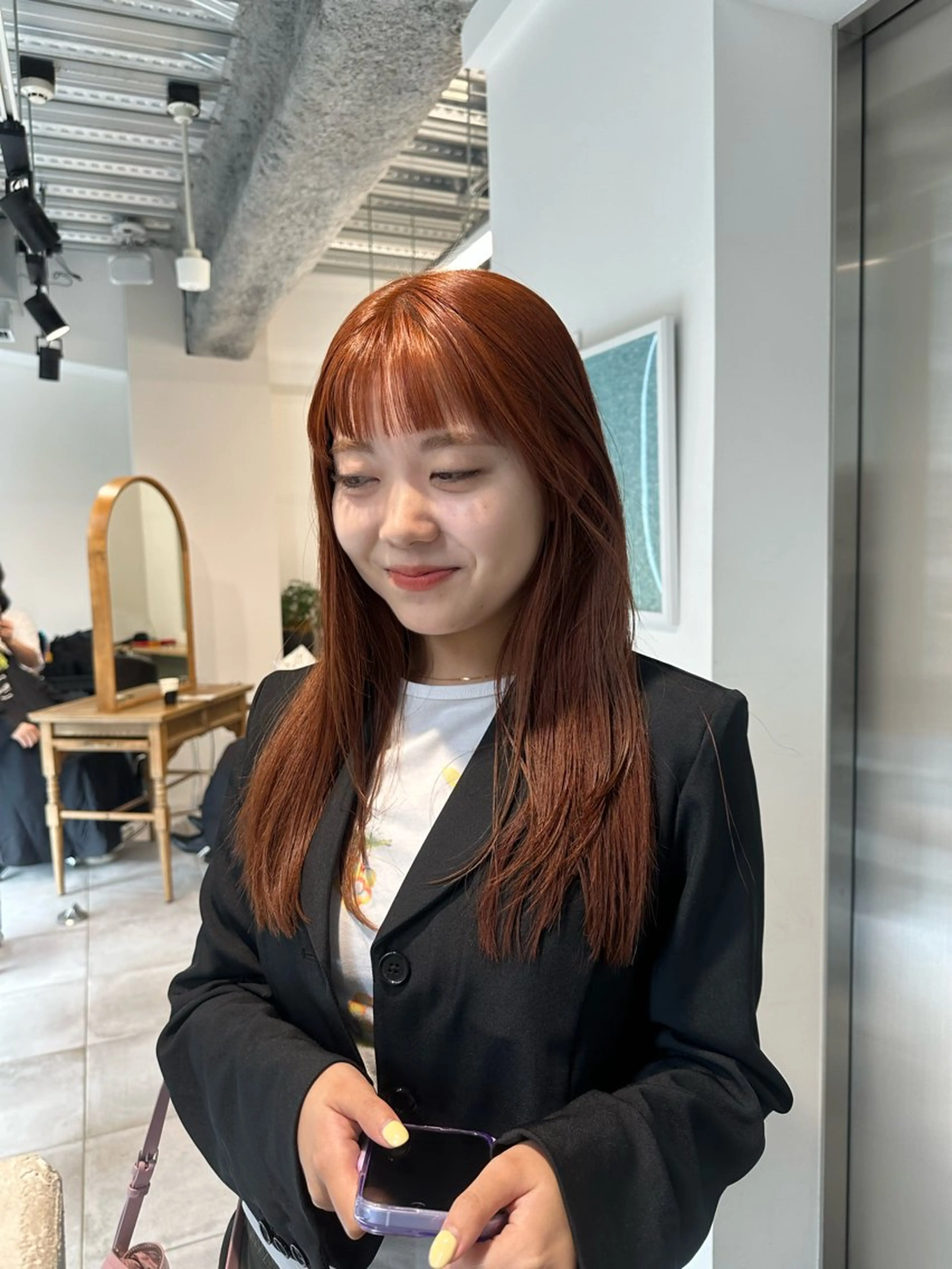 ロング カラー キッズ カット ヘアカラー トリートメント オトナヘア🌸 harukaのヘアスタイル