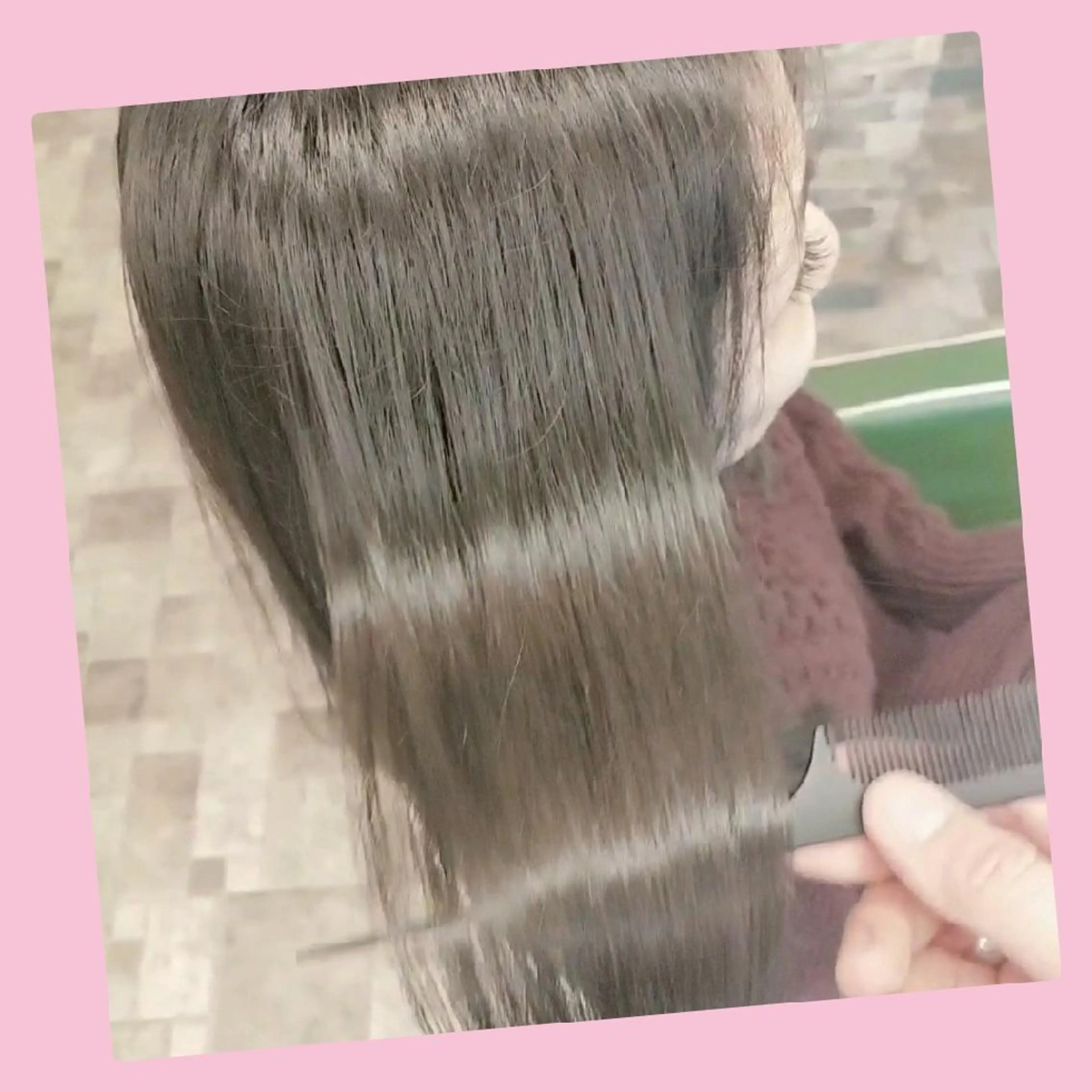 セミロング カラー アクアカラー ダークグレー オレンジ 顔周りカット 髪質改善 Lilith所属・デザインカラー 髪質改善Lilithのその他イメージ