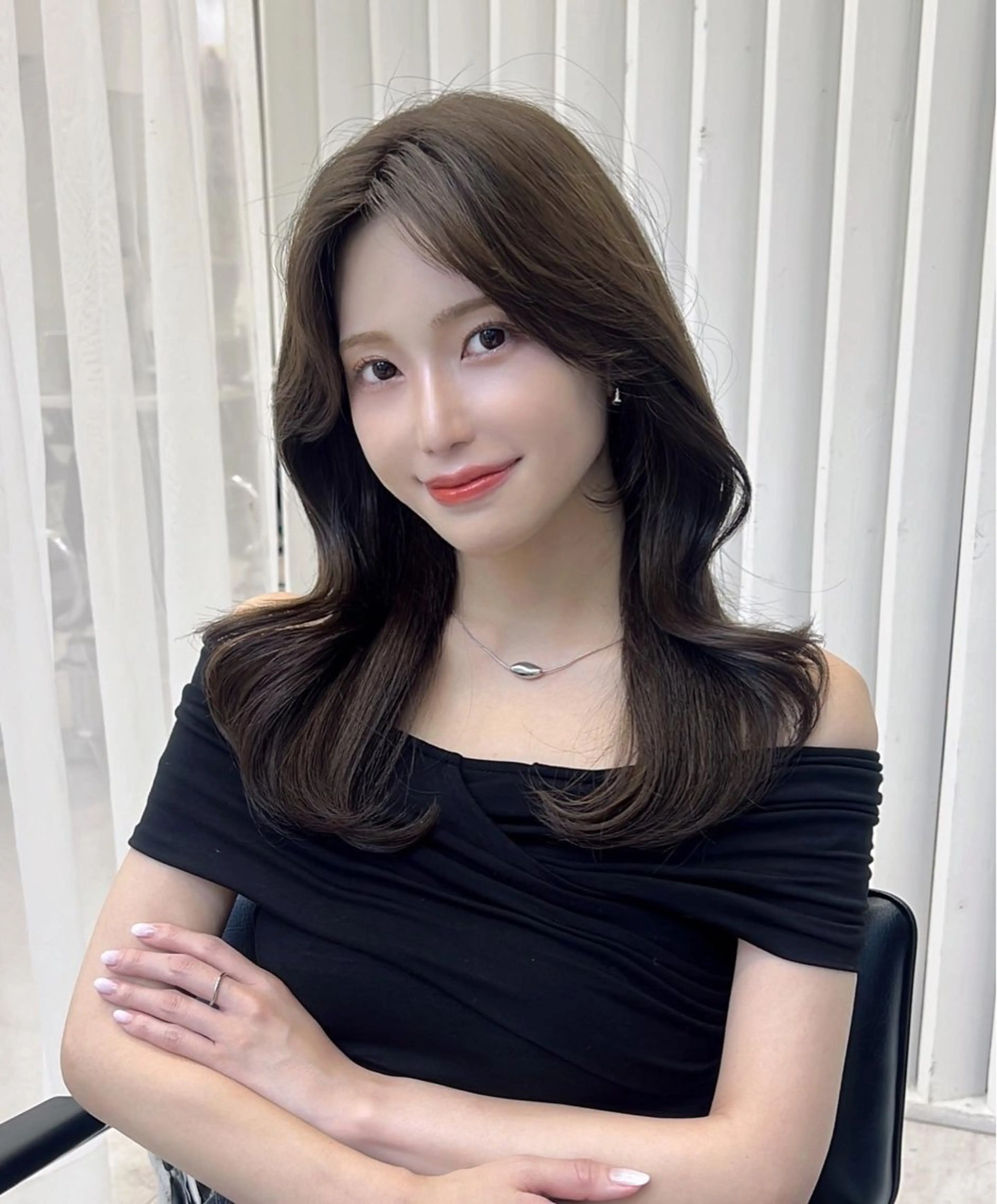 ロング カラー 韓国ヘア♡ 顔まわりカットayaのヘアスタイル