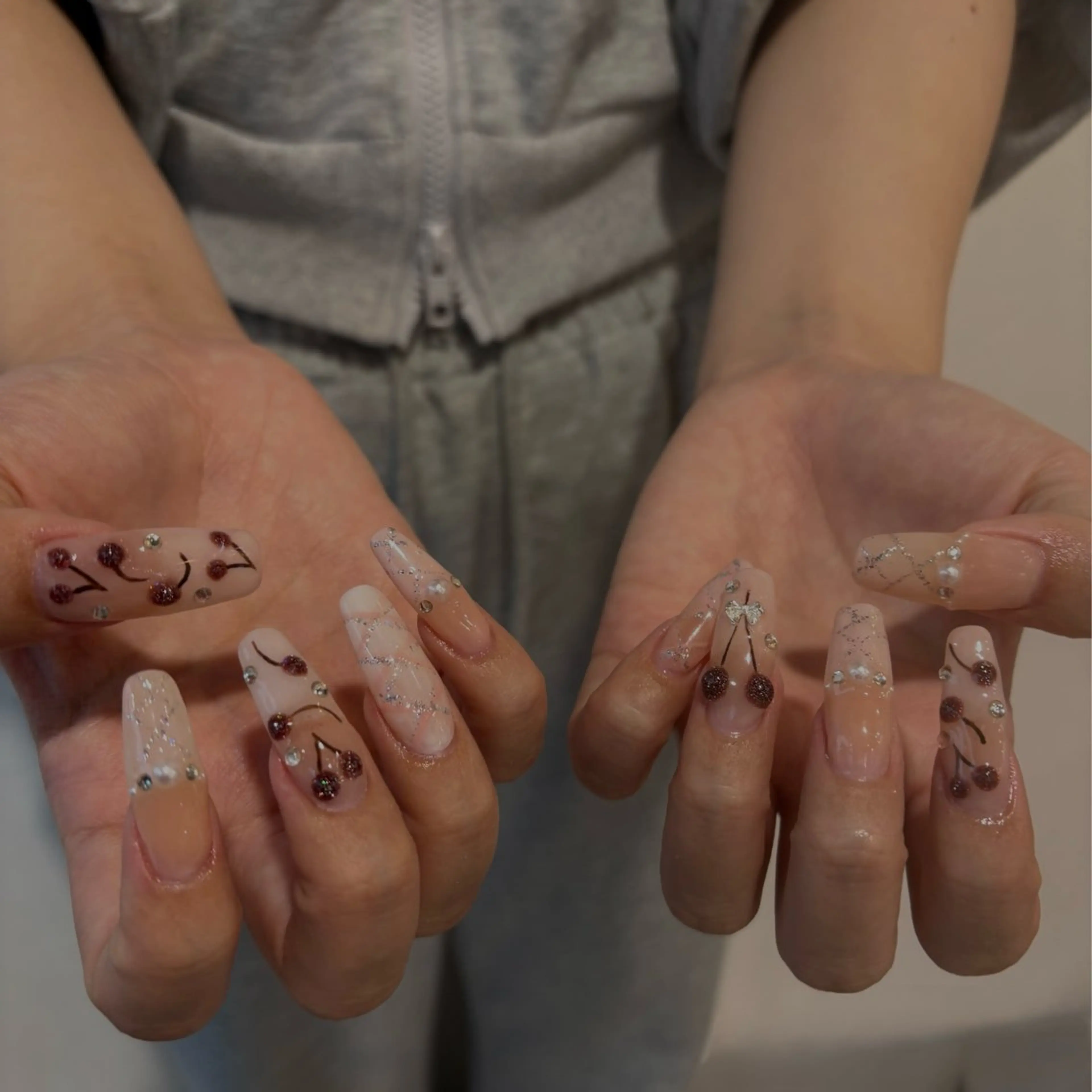 ネイル アートネイル クリアネイル 長さ出し 韓国ネイル ニュアンスネイル Vante梅田店所属・vante_aimi .パラジェル取扱店のネイルデザイン