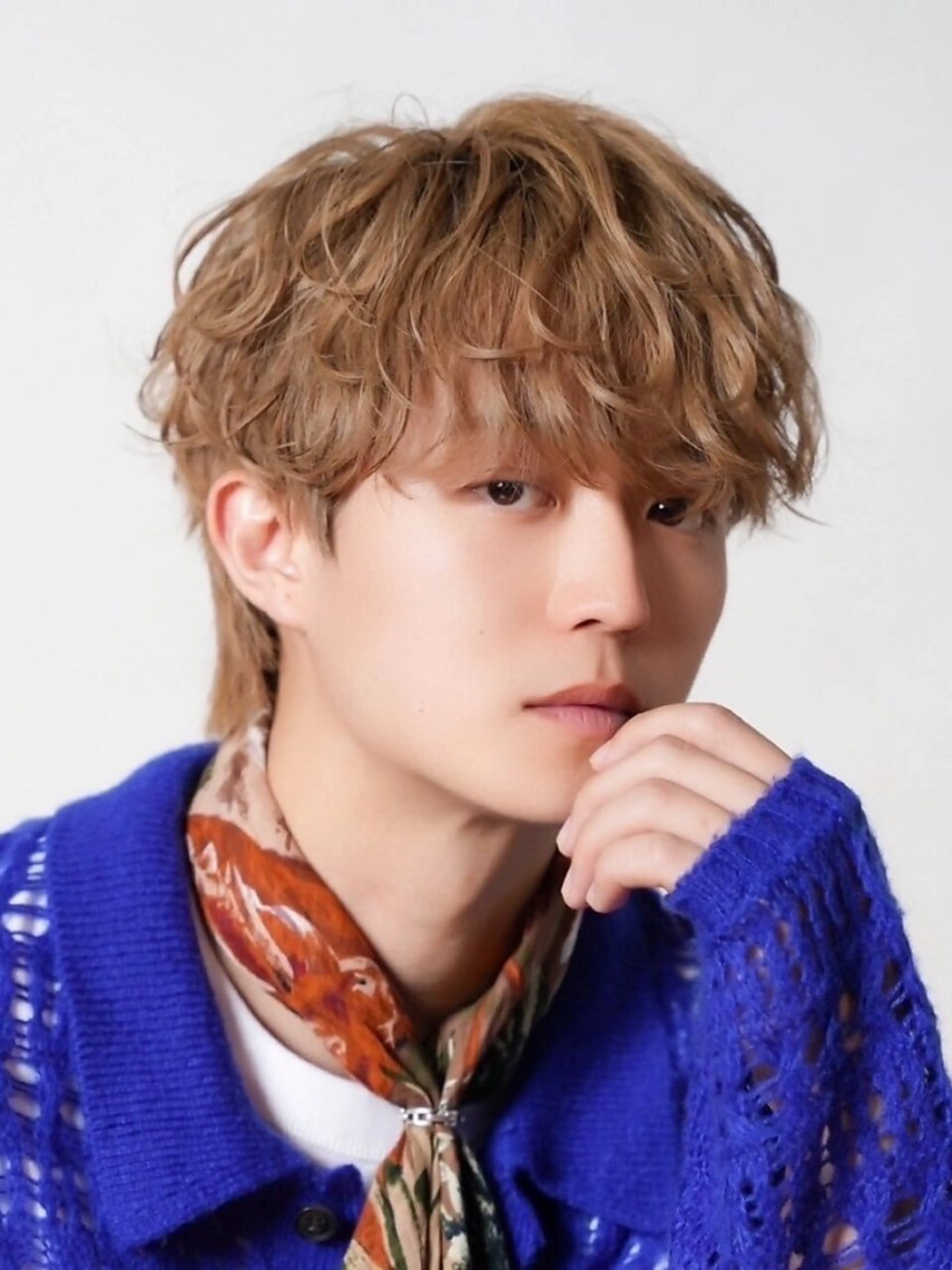 ミディアム カラー メンズ カット ヘアカラー パーマ職人🔥／短髪 執行役員／YUTAのヘアスタイル