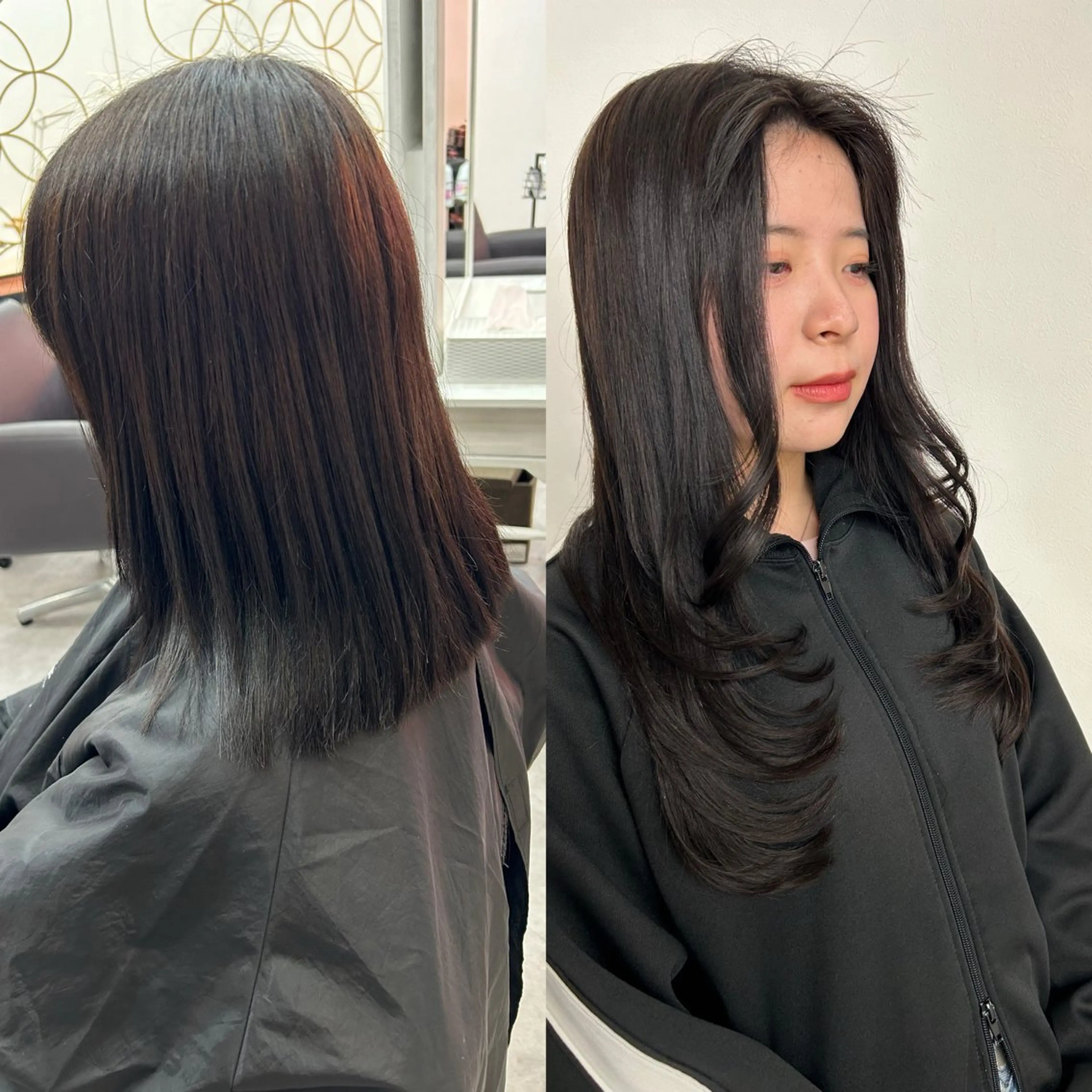 ロング カラー シールエクステ ロングレイヤー ダブルカラー エクステ レイヤーカット カット エクステ レイヤー/エクステ alpha下妻のヘアスタイル