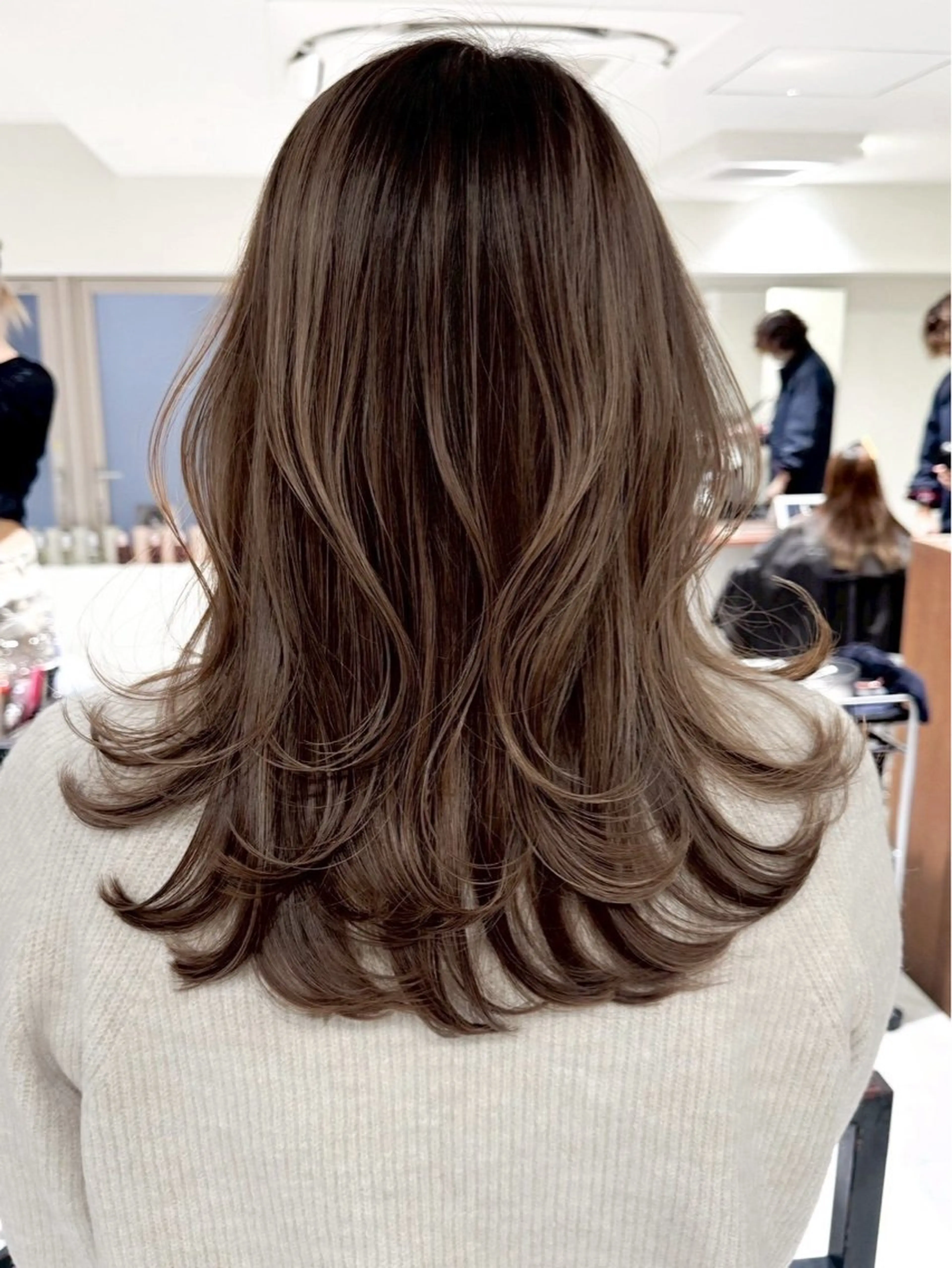 ミディアム カラー カット ヘアカラー トリートメント Amaretto かなのヘアスタイル