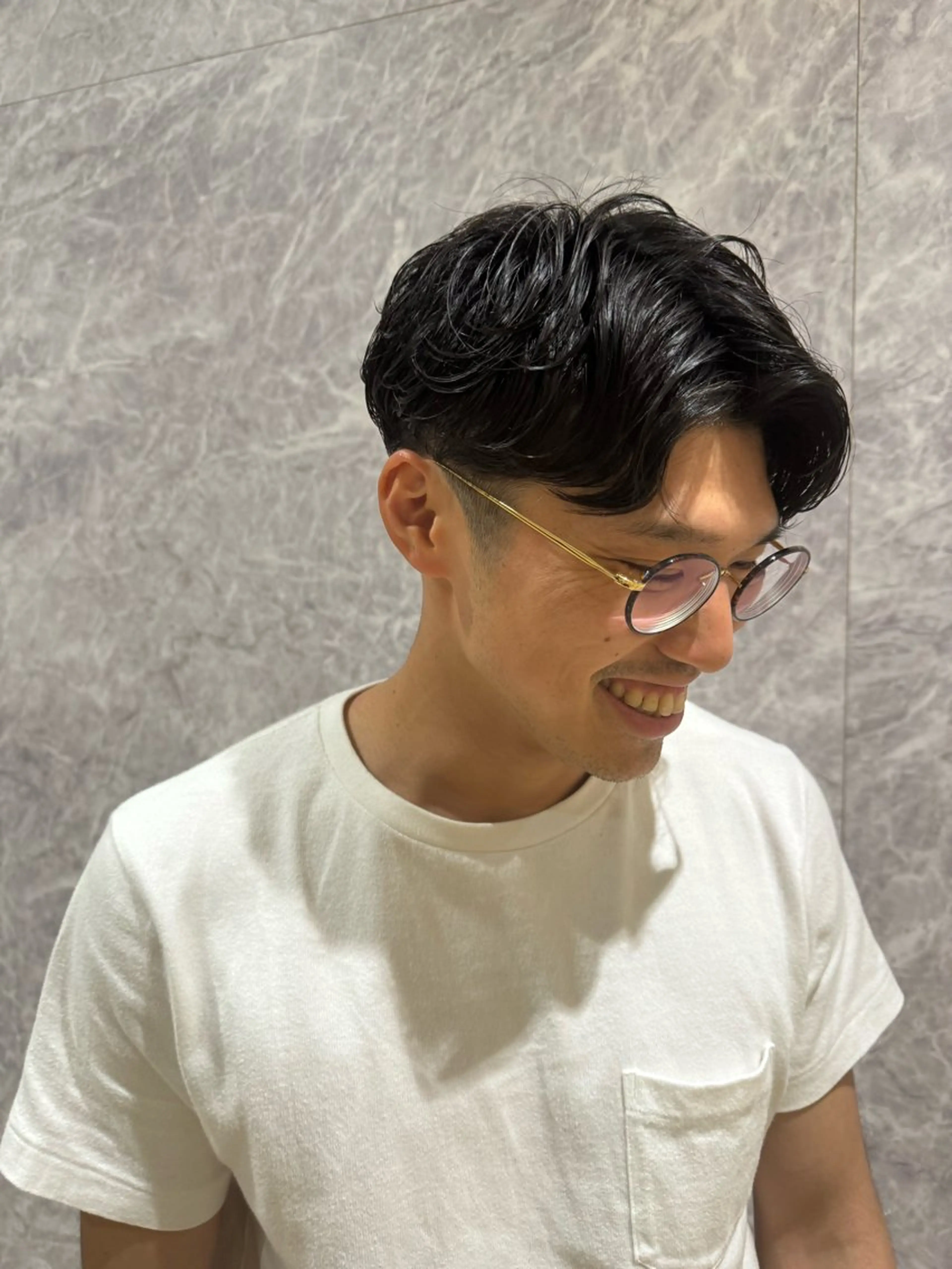 メンズ カット かねやす ゆなのヘアスタイル