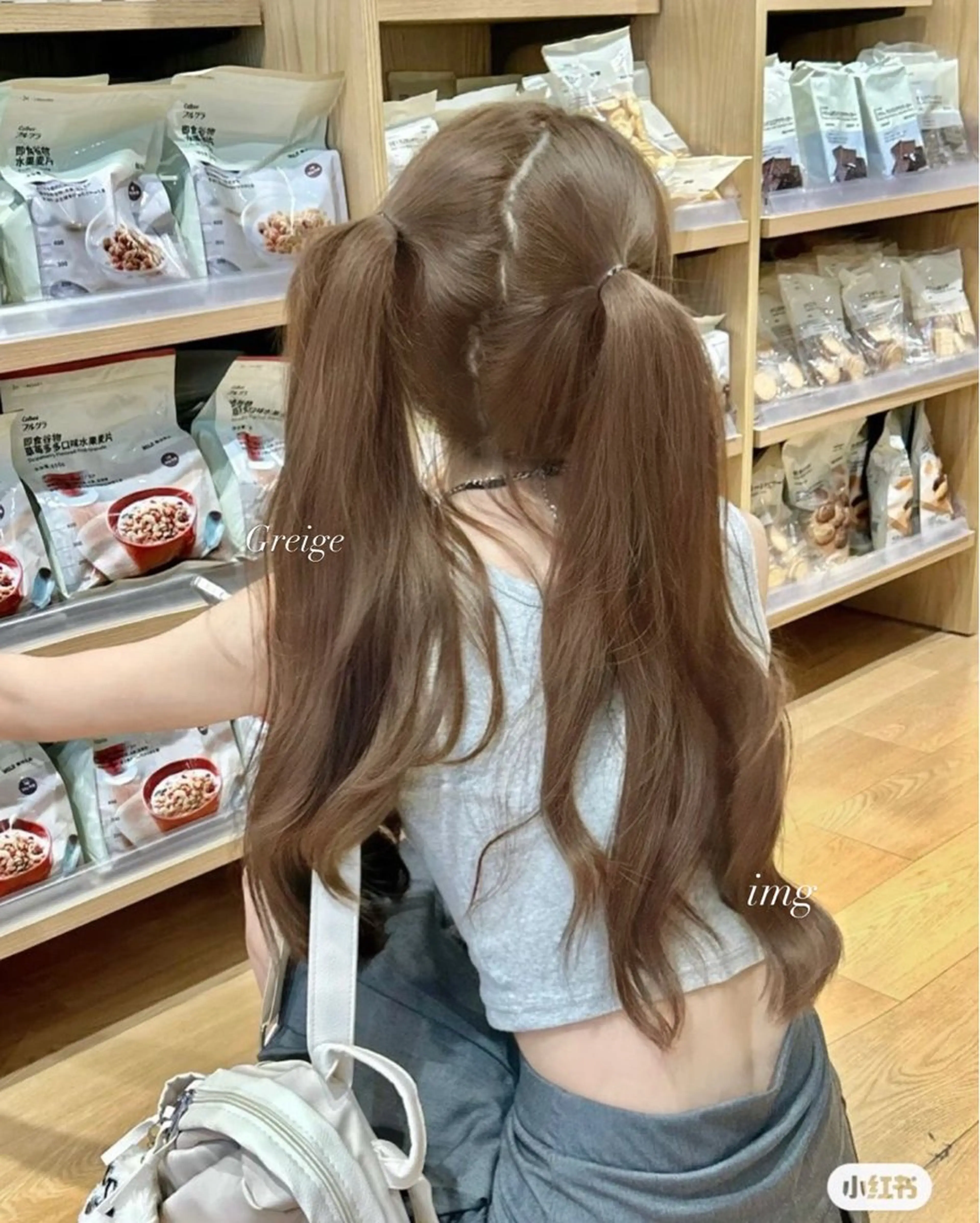 ロング ヘアカラー ヘッドスパ ヘアセット 🤍韓国艶ワンホン ヘアMAYU🤍のヘアスタイル