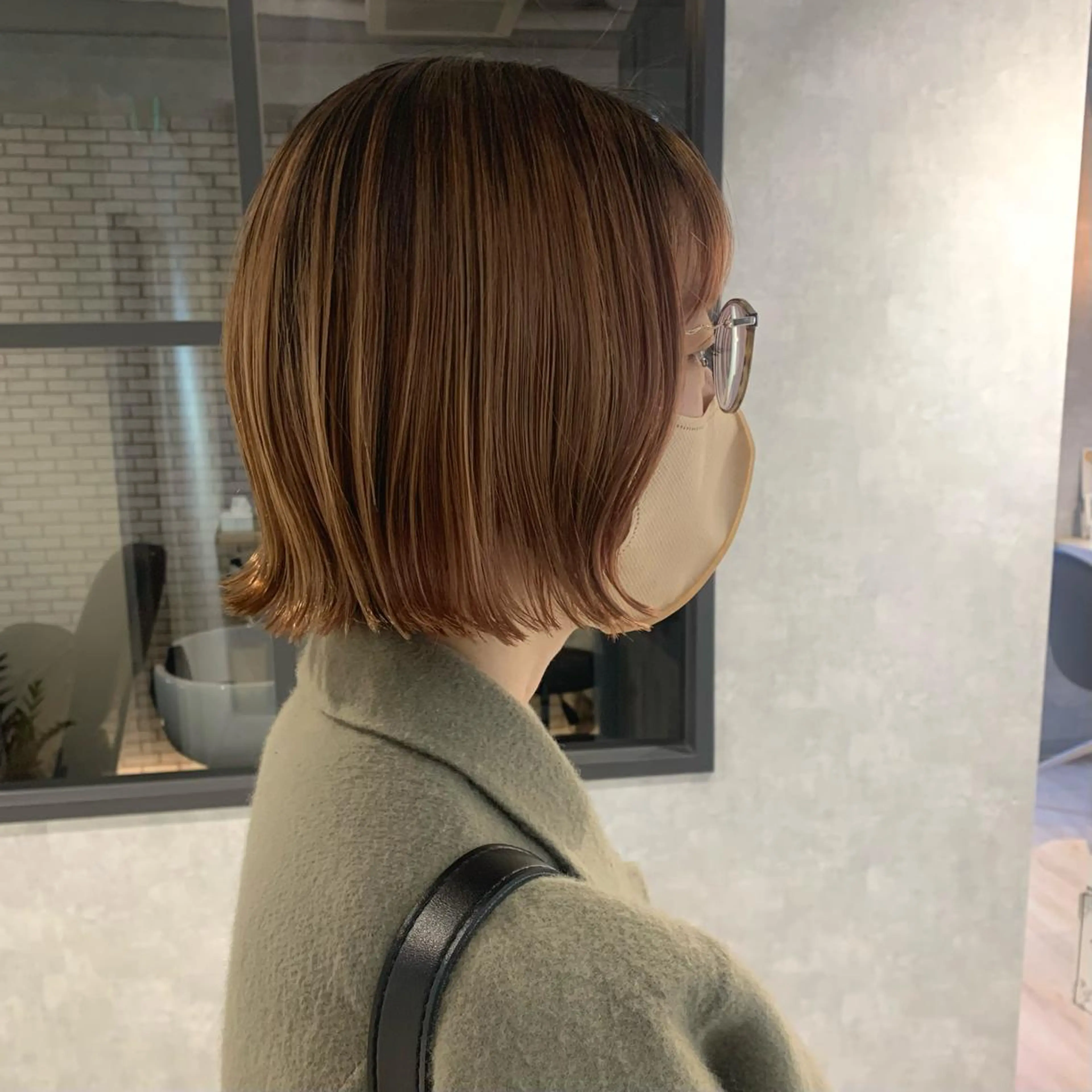 ショート ボブ 外ハネヘア カット クレハ :)のヘアスタイル