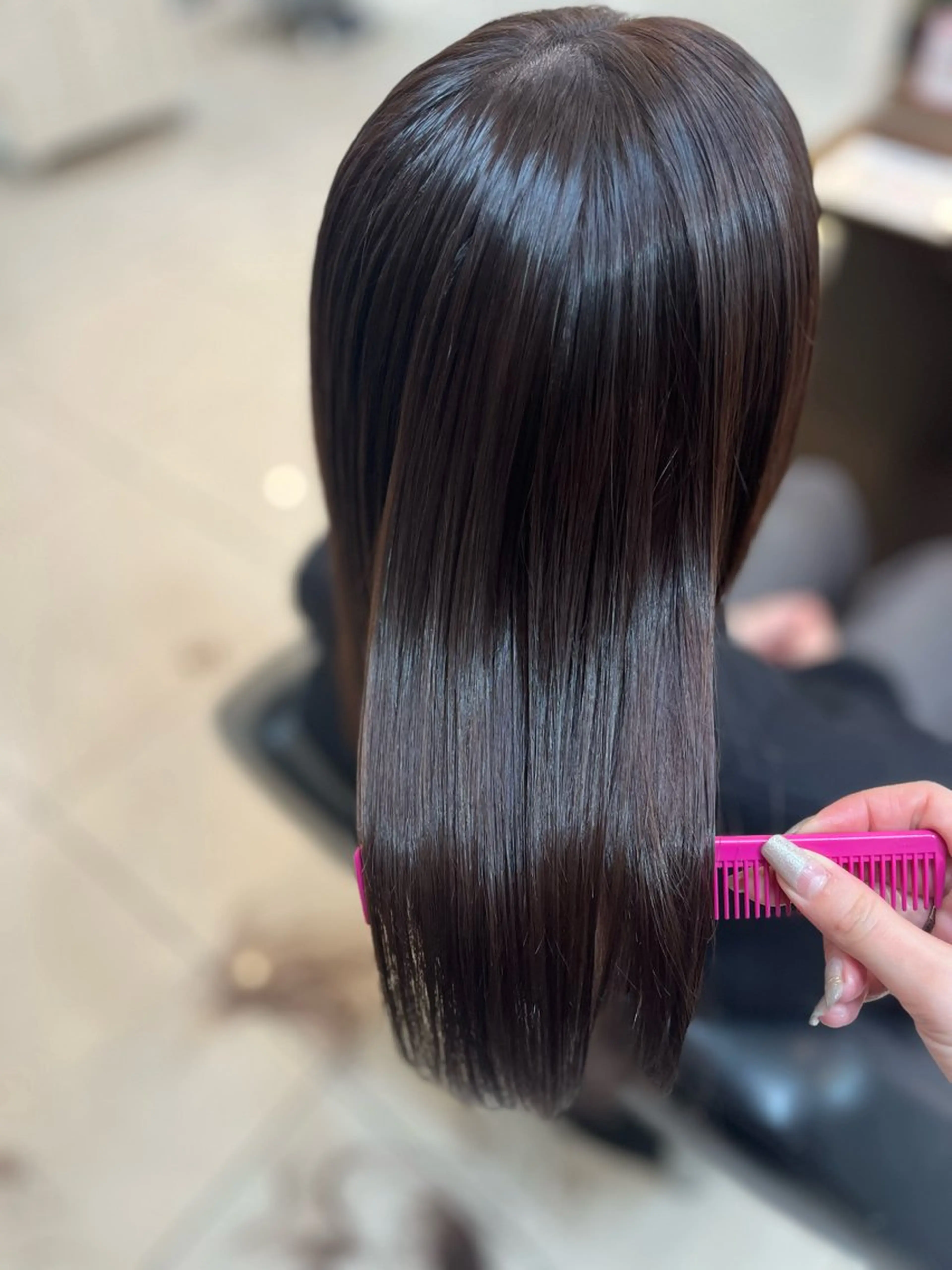 セミロング ピンクブラウン トリートメント カット ヘアカラー 🍒 SANA🍒のヘアスタイル