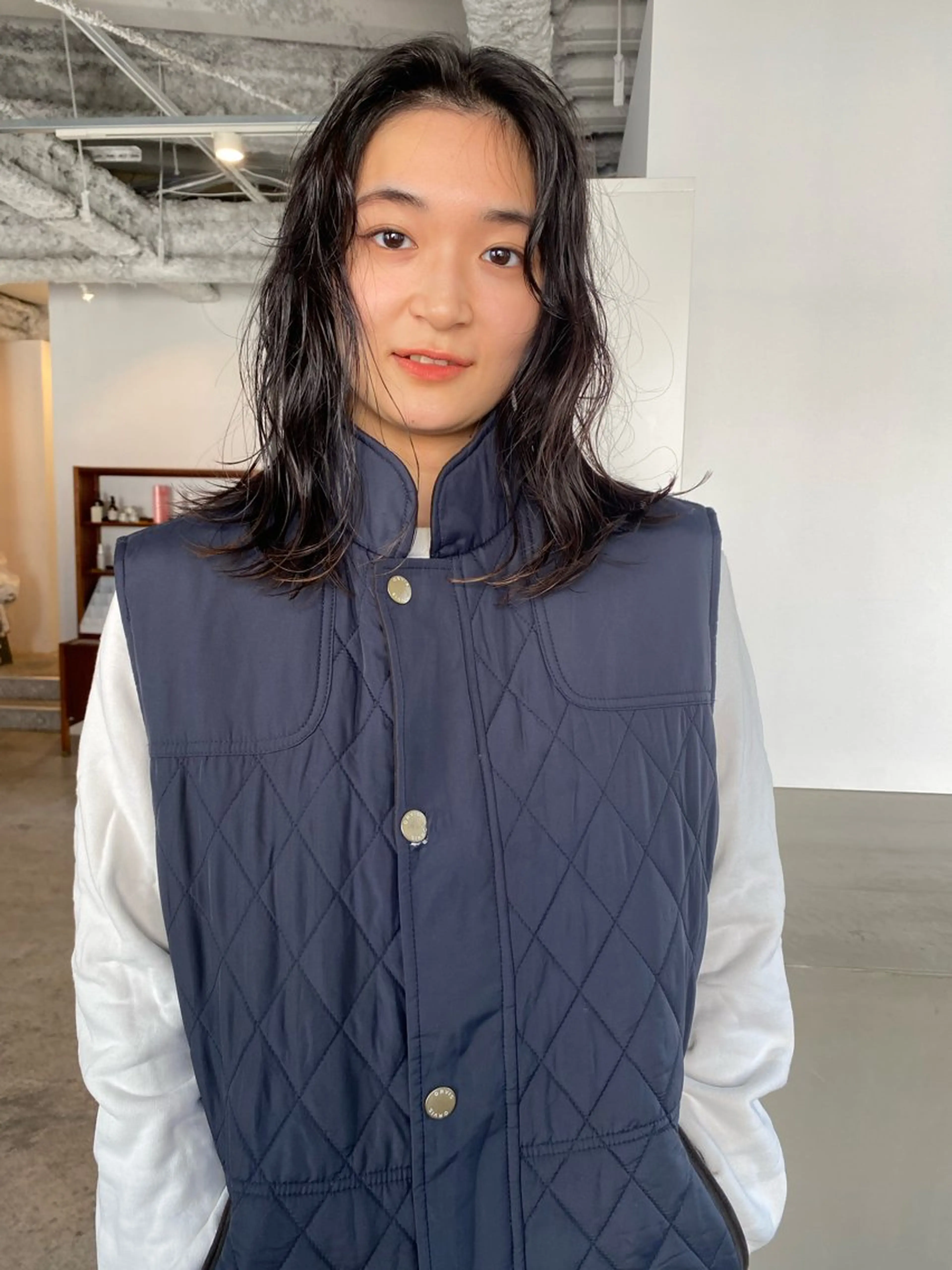 ミディアム カラー パーマ カット パーマ トリートメント Hayashi Shioriのヘアスタイル