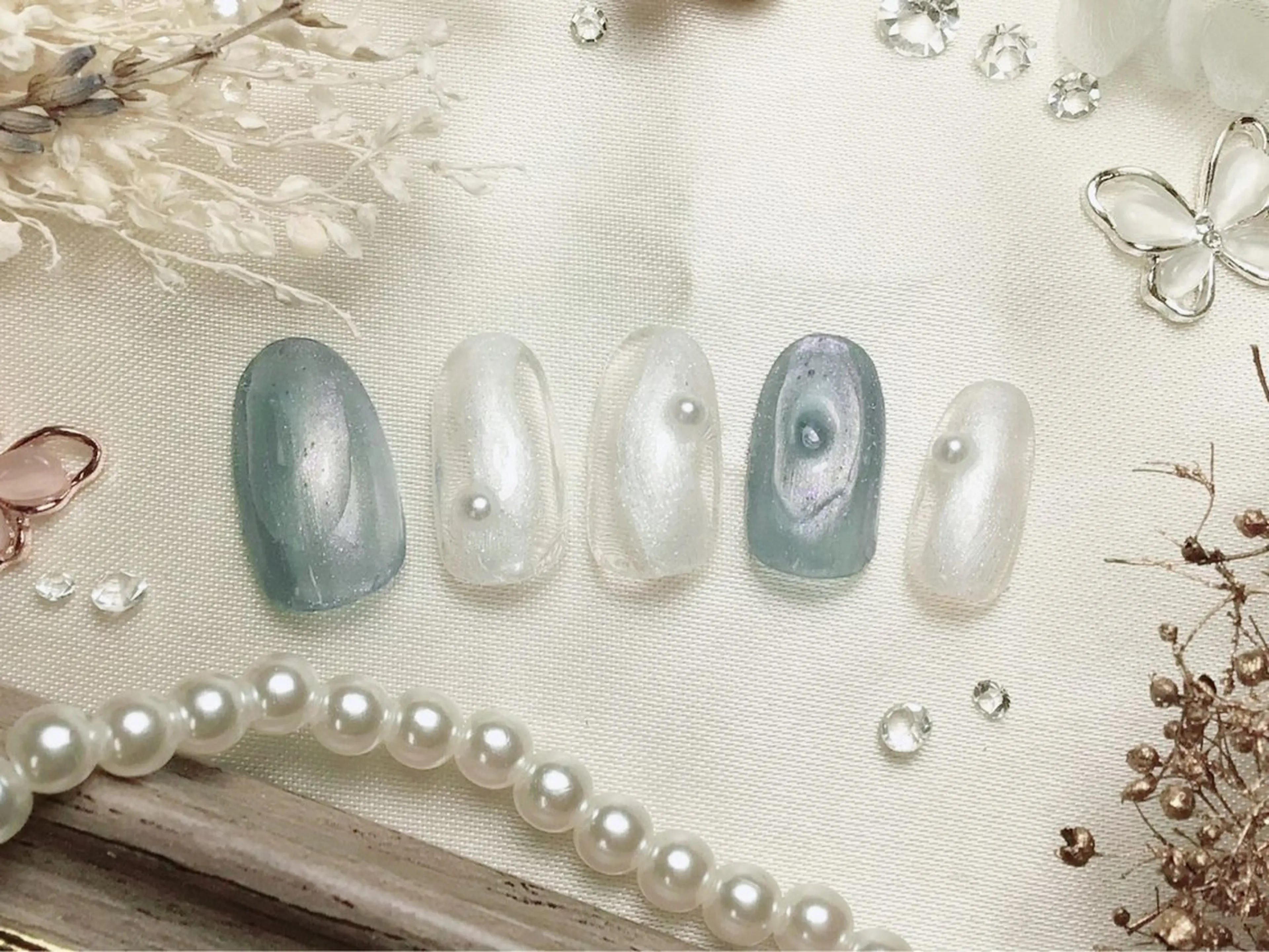 ミディアム ハンドネイル プティリボン 武蔵小金井店のネイルデザイン