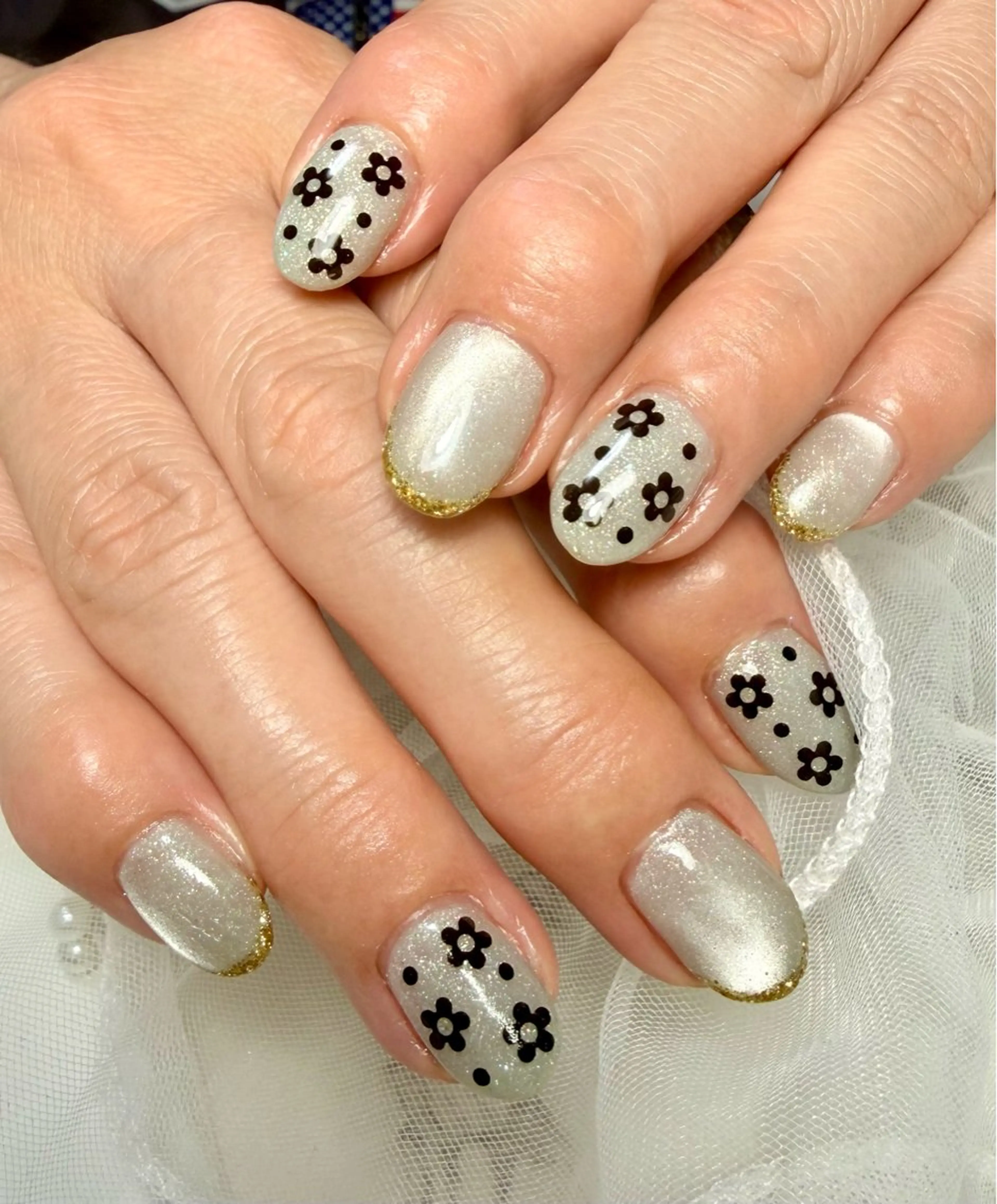 ネイル アートネイル チークネイル フラッシュネイル フラッシュマグ フレンチネイル Mai’s nailのネイルデザイン