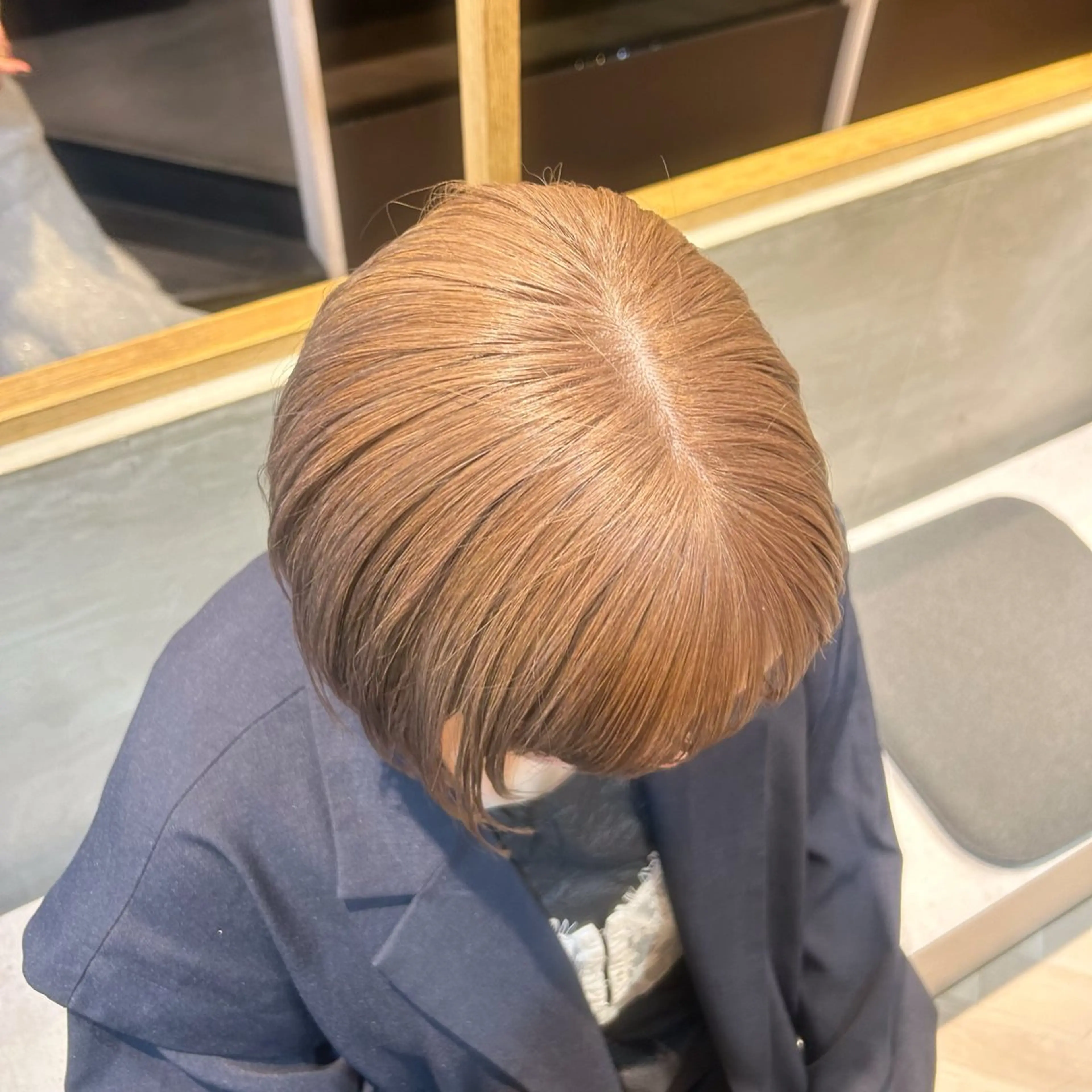 ロング カラー ヘアカラー オリーブ/ 透明感カラー/れいあのヘアスタイル