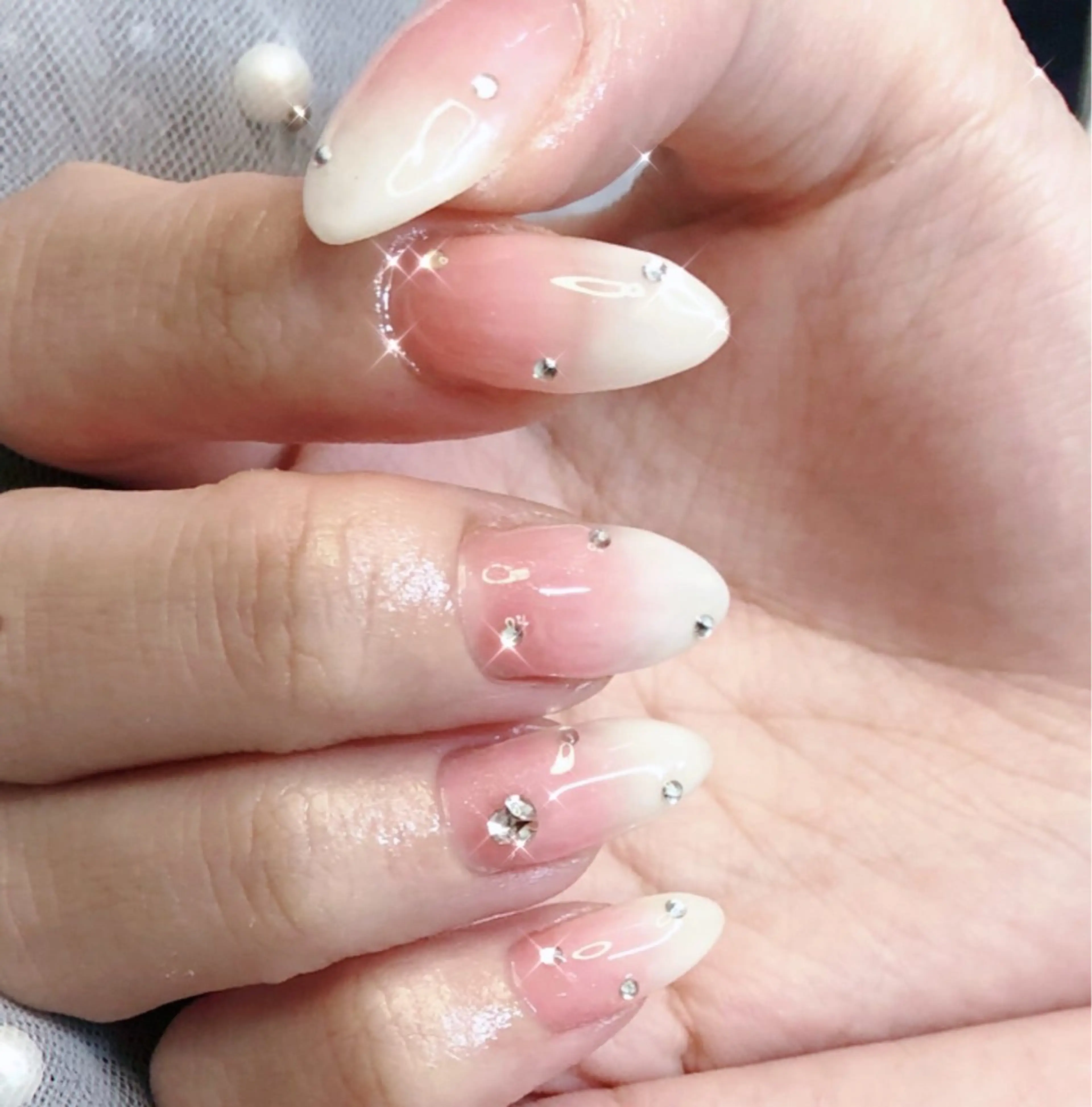 ネイル フットネイル フレンチネイル ジェルネイル ガラスフレンチ 韓国ネイル ハンドネイル ハンドケア 大門浜松町 ネイルのネイルデザイン