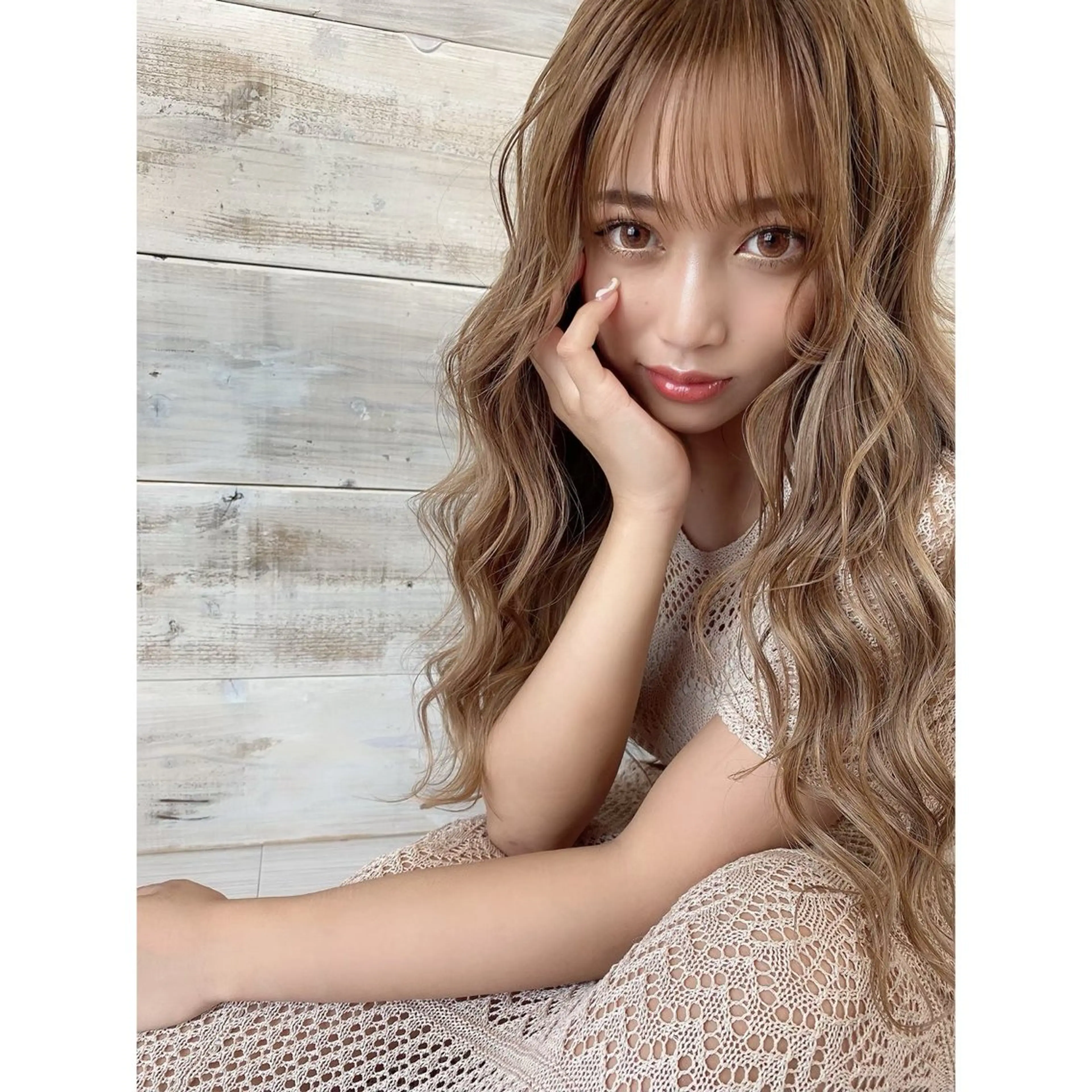 ロング カラー カット ヘアカラー レイヤーカット/ 透明感カラー/白石のヘアスタイル