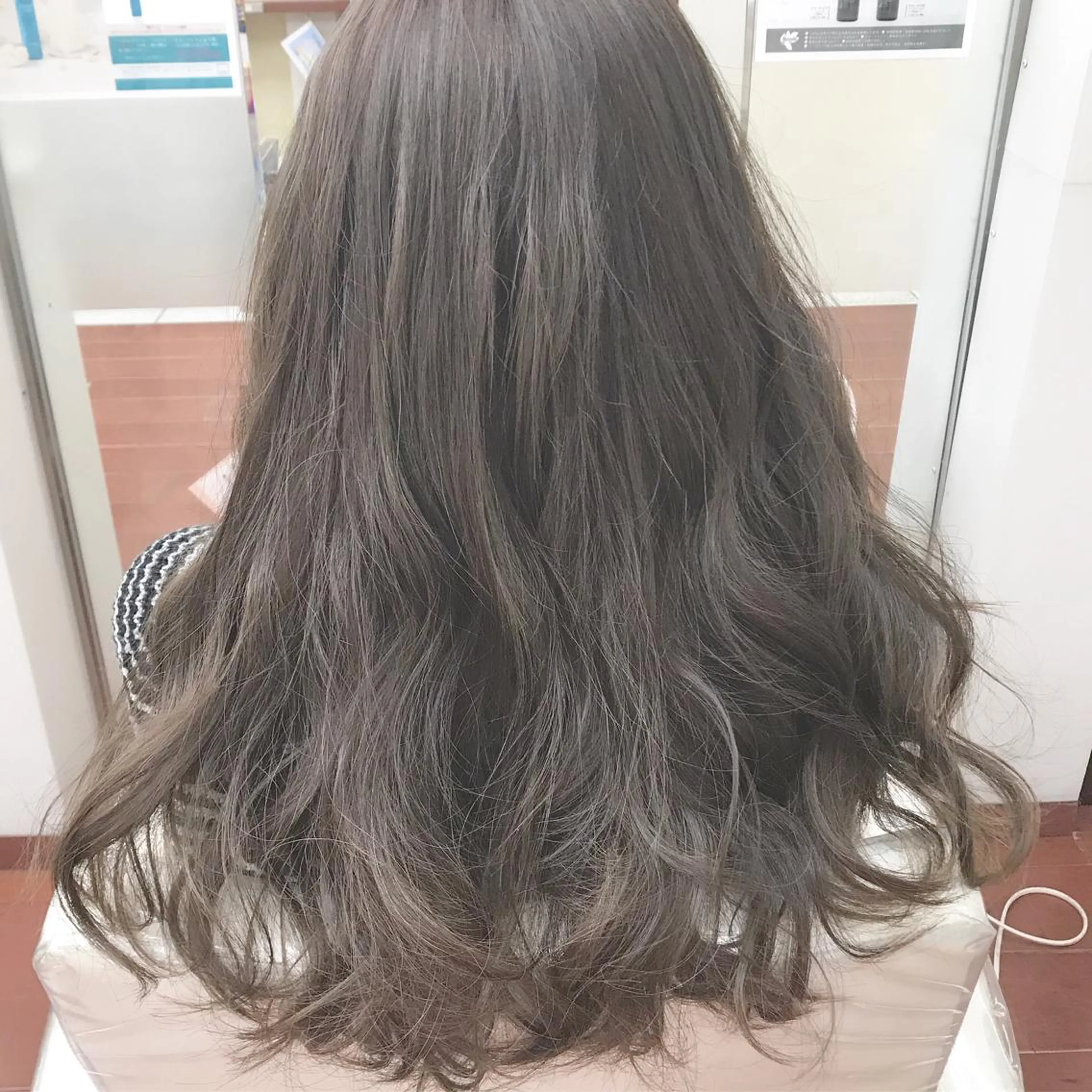 ロング カラー ヘアアレンジ グレージュ ハイライトカラー ハイライト 福島成美/髪質改善 縮毛矯正/カラーのヘアスタイル