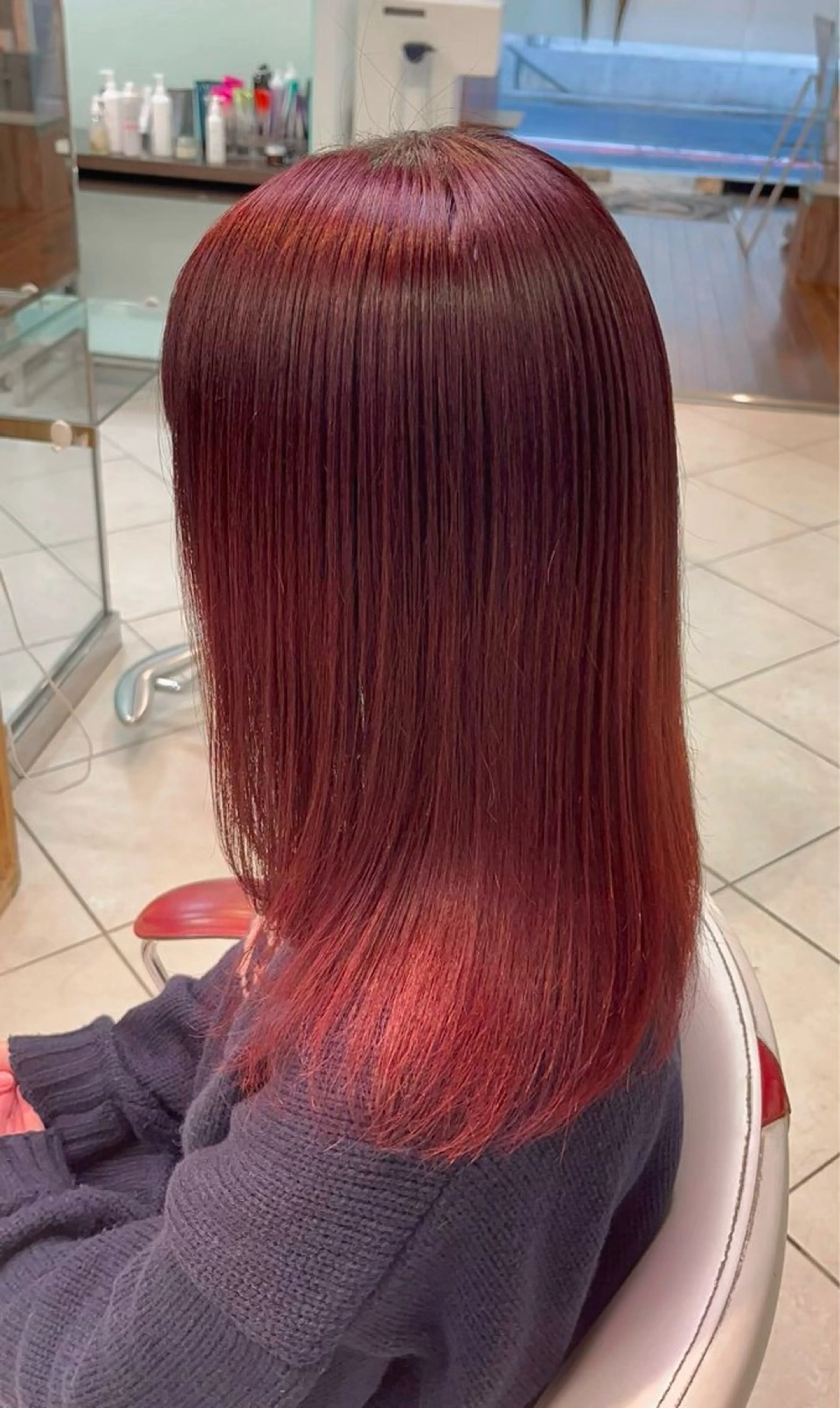 ミディアム カラー カット ヘアカラー トリートメント 🌿earth亀有店 【緑髪のノブ】🌿のヘアスタイル