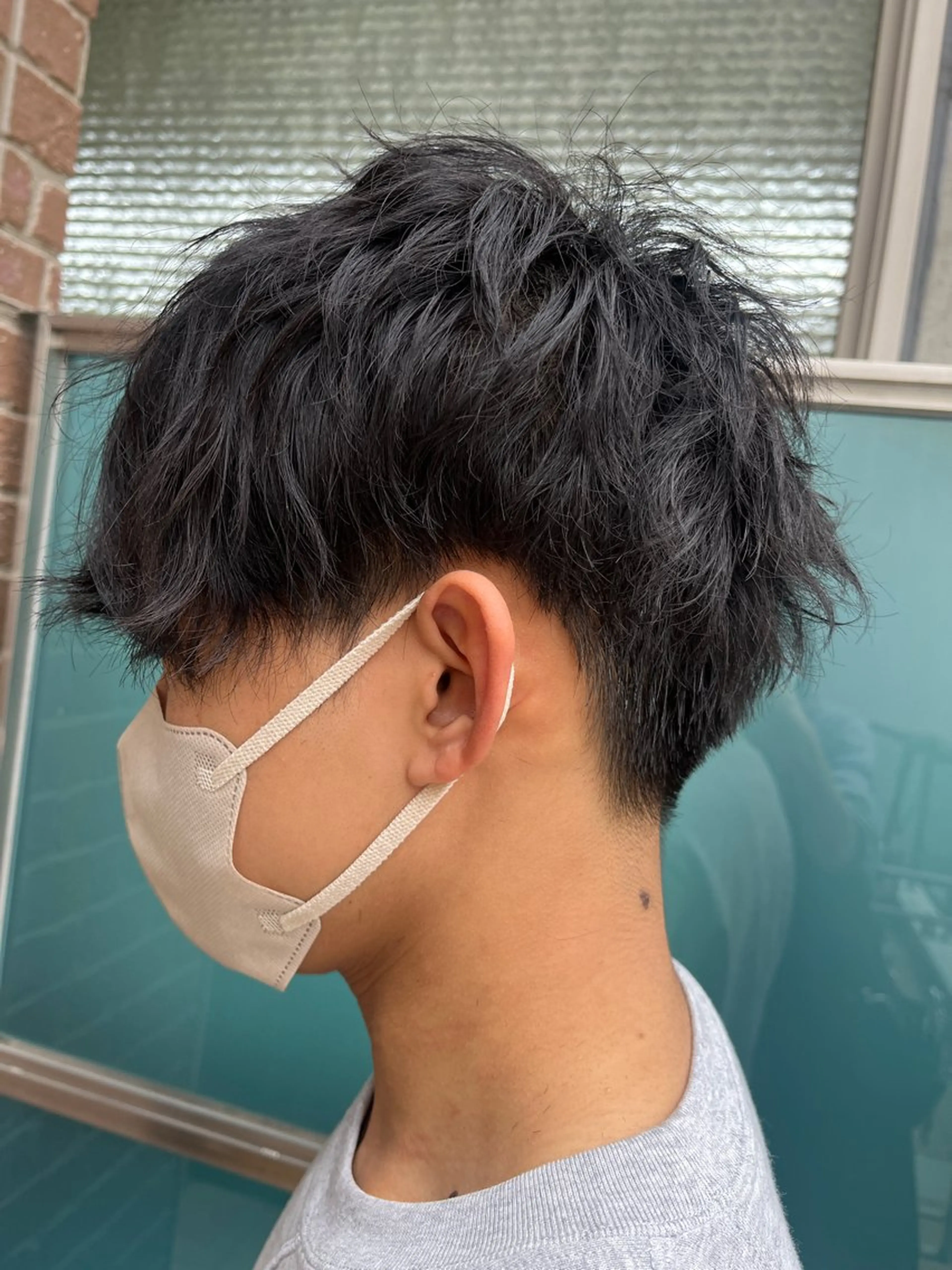 ショート パーマ メンズ カット パーマ 久木原 ゆりのヘアスタイル