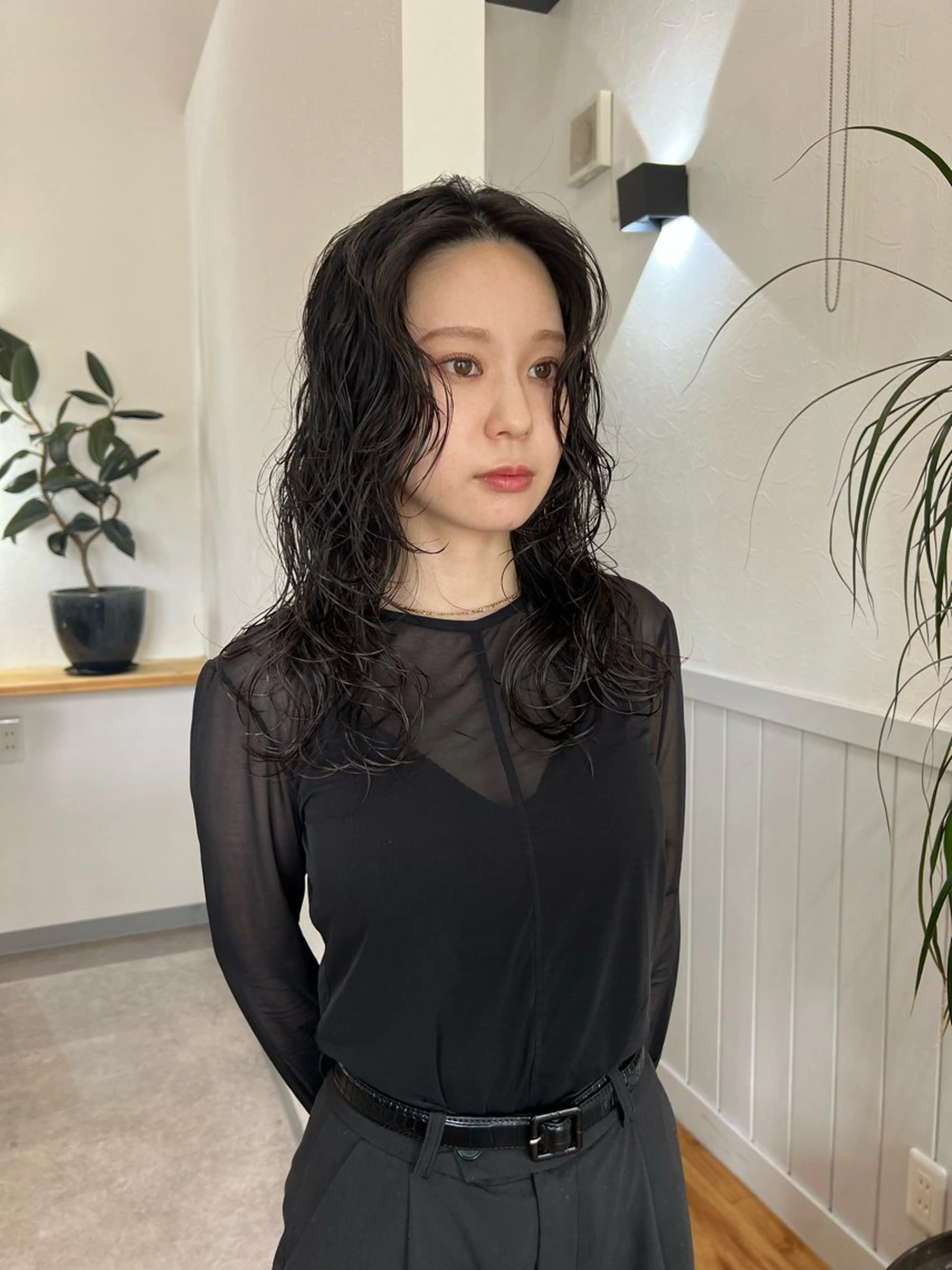 ミディアム パーマ 金沢市/美容師/ 岡島由希美のマツエク・マツパデザイン