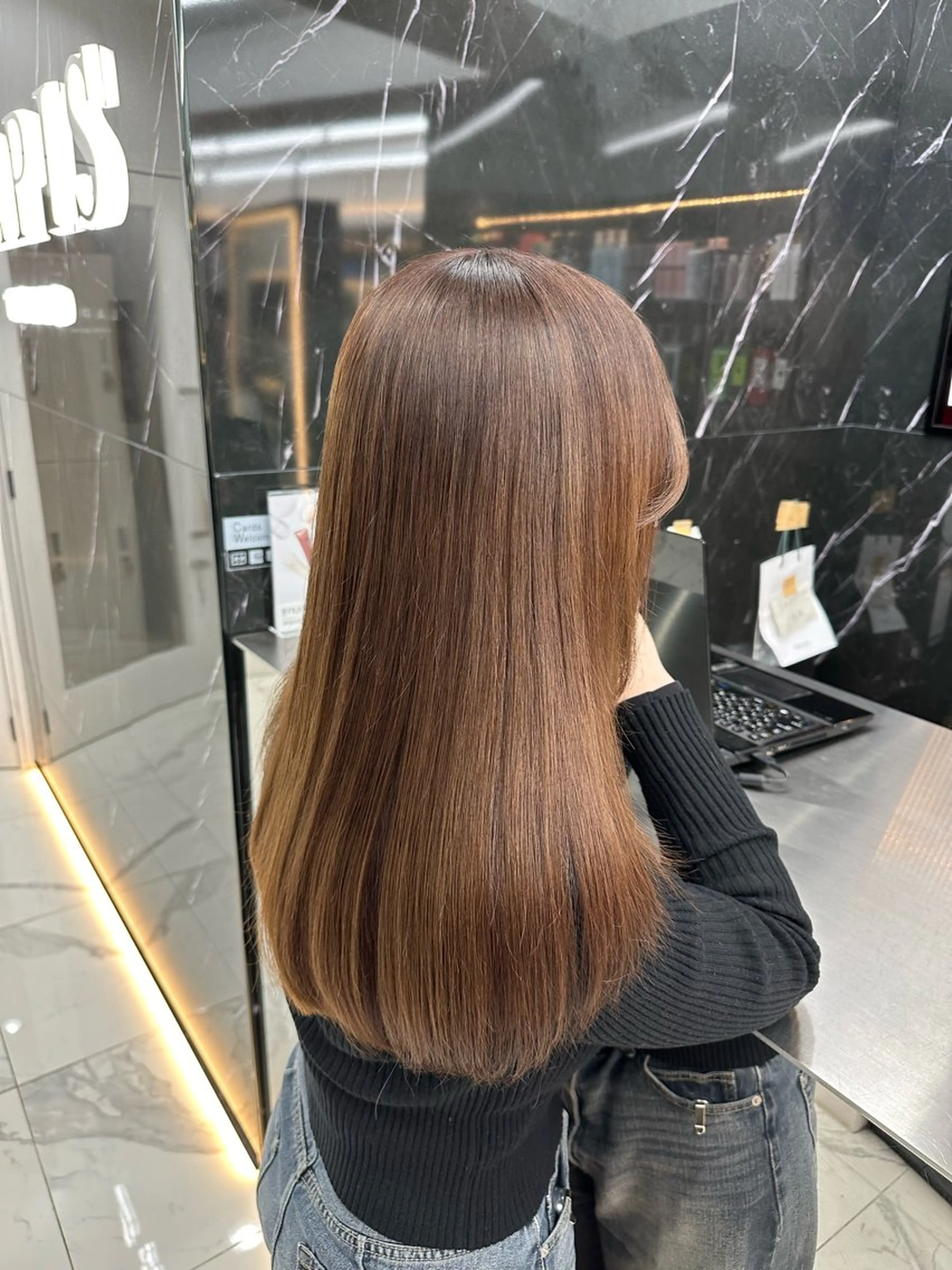 カラー ブラウンカラー マロンブラウン ヘアカラー トリートメント 【Lapis 渋谷本店】りかのヘアスタイル