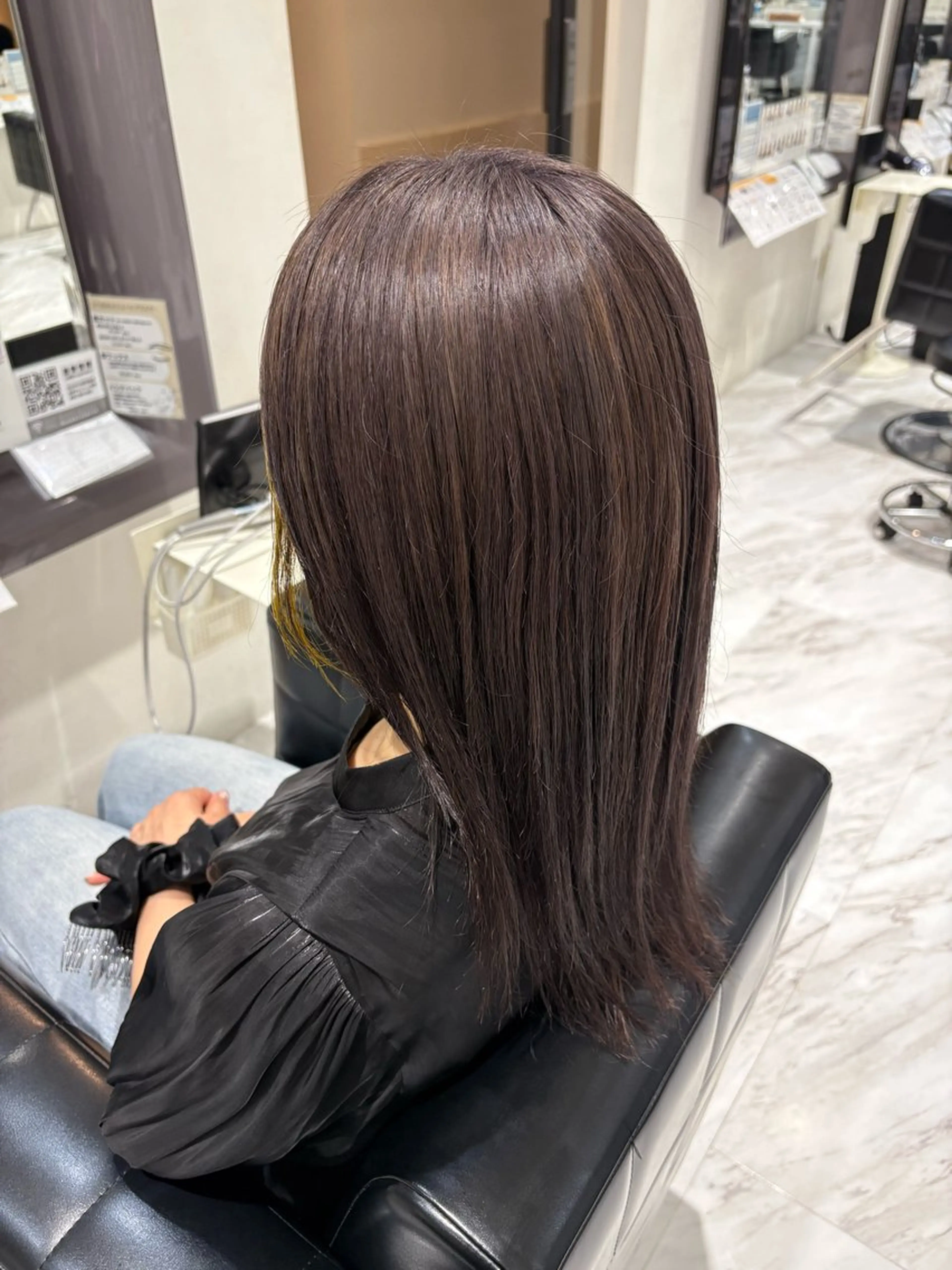 ロング イエローカラー 顔周りカット レイヤーカット /ゆうのヘアスタイル