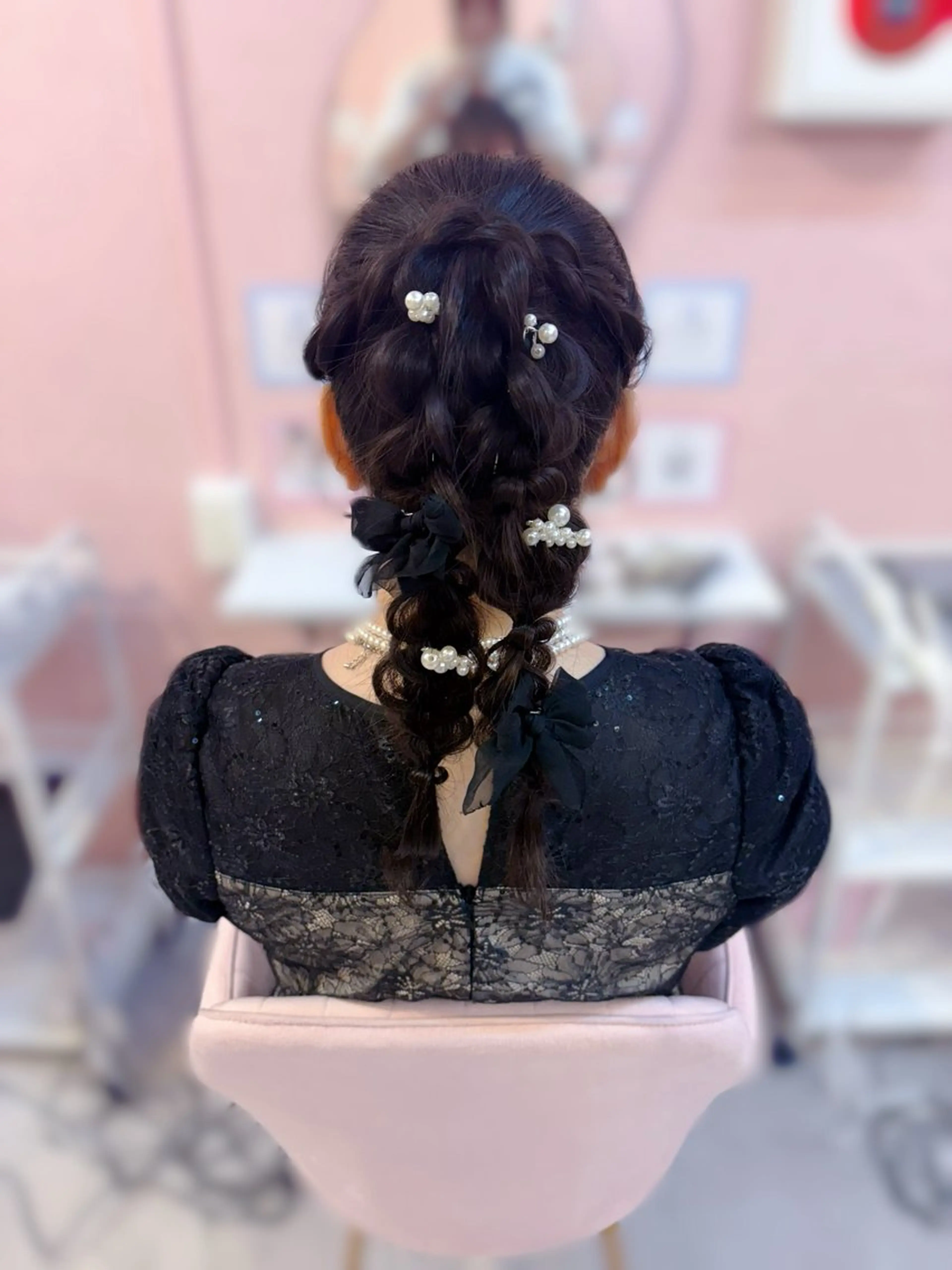 ロング ヘアセット LARME ヘアメ りほのヘアスタイル