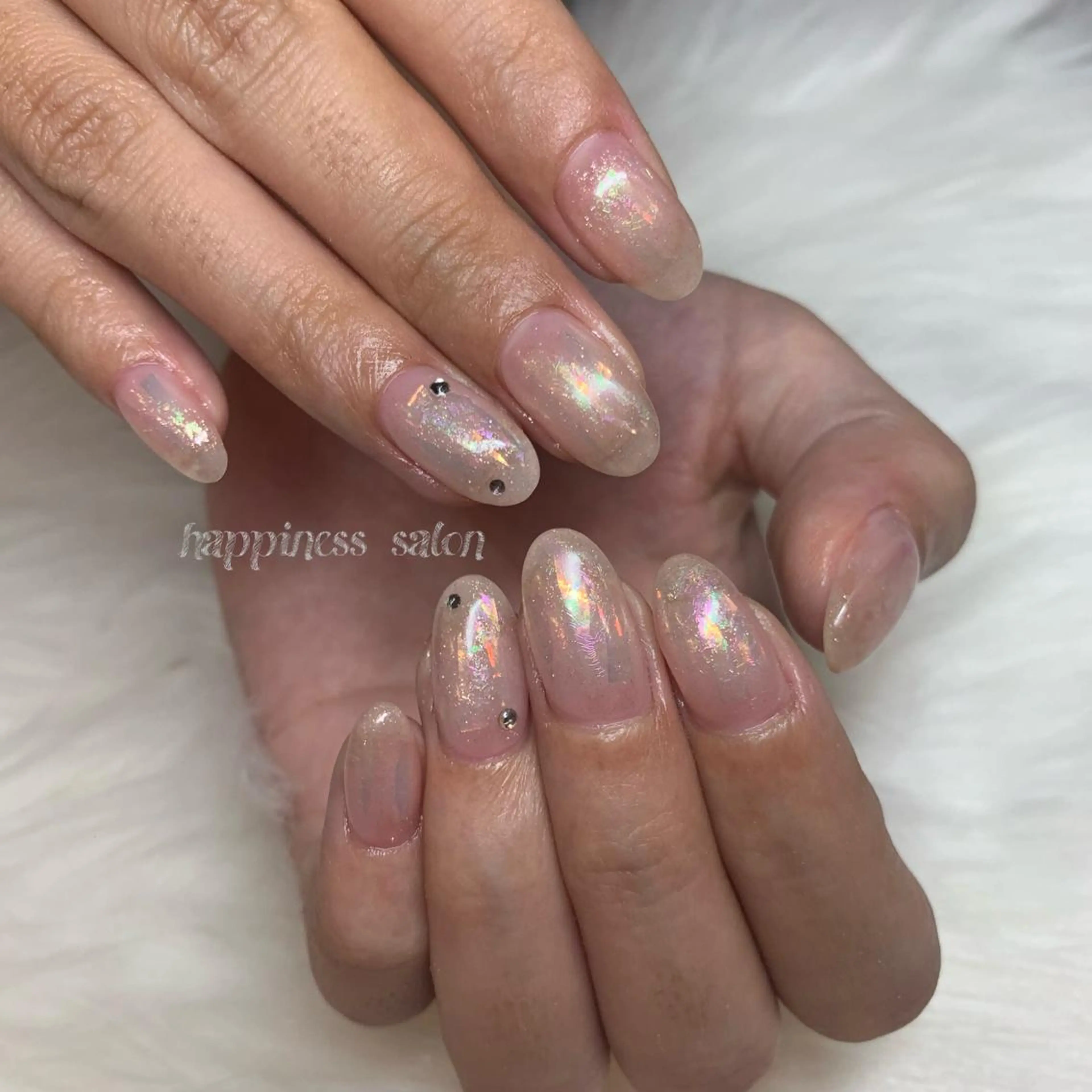 ネイル アートネイル ハート ラメ(グリッター) ロングネイル スカルプネイル happiness nailのネイルデザイン