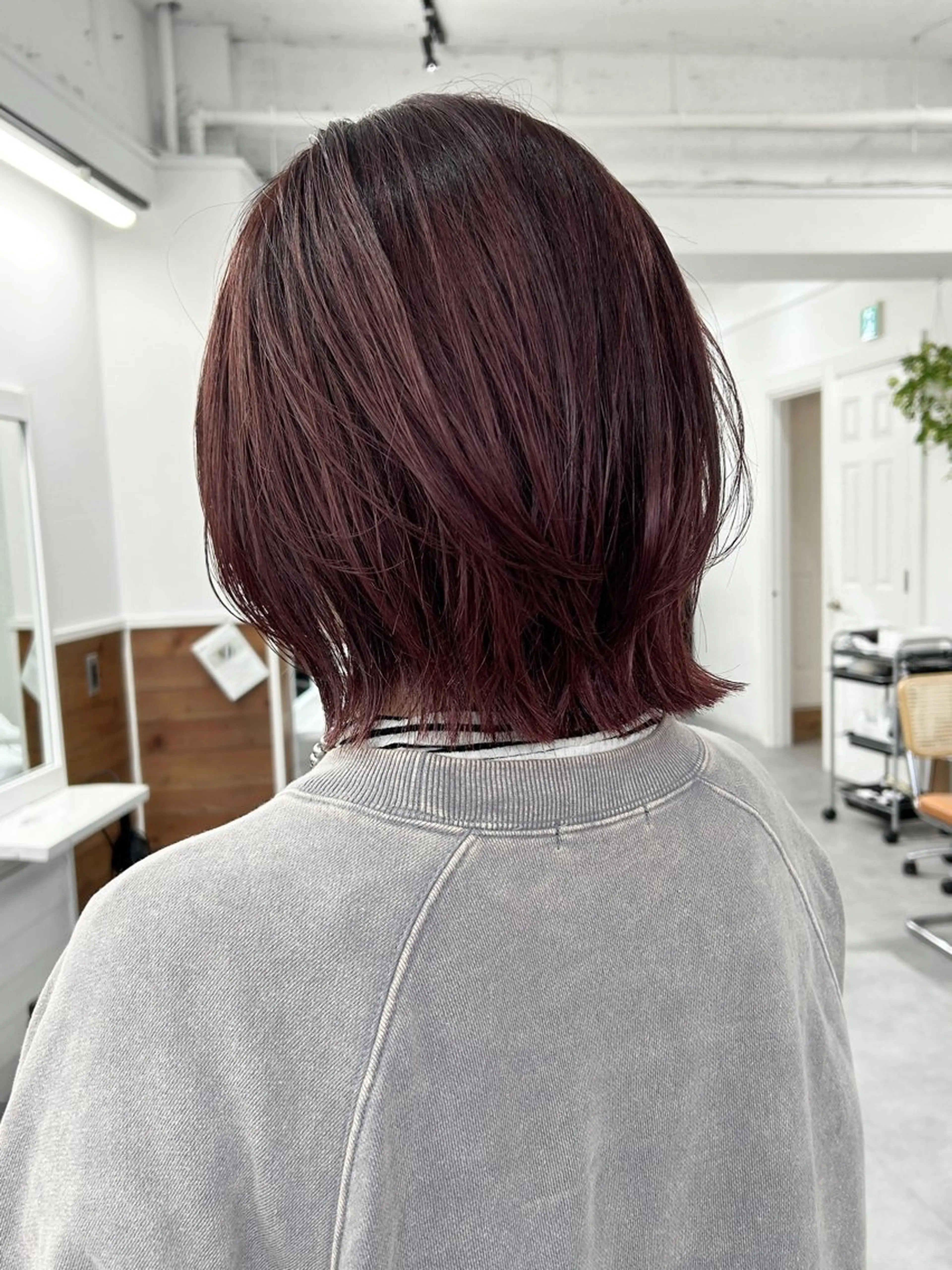 ミディアム カラー レイヤーボブ/ 艶カラー/サナ🌼のヘアスタイル