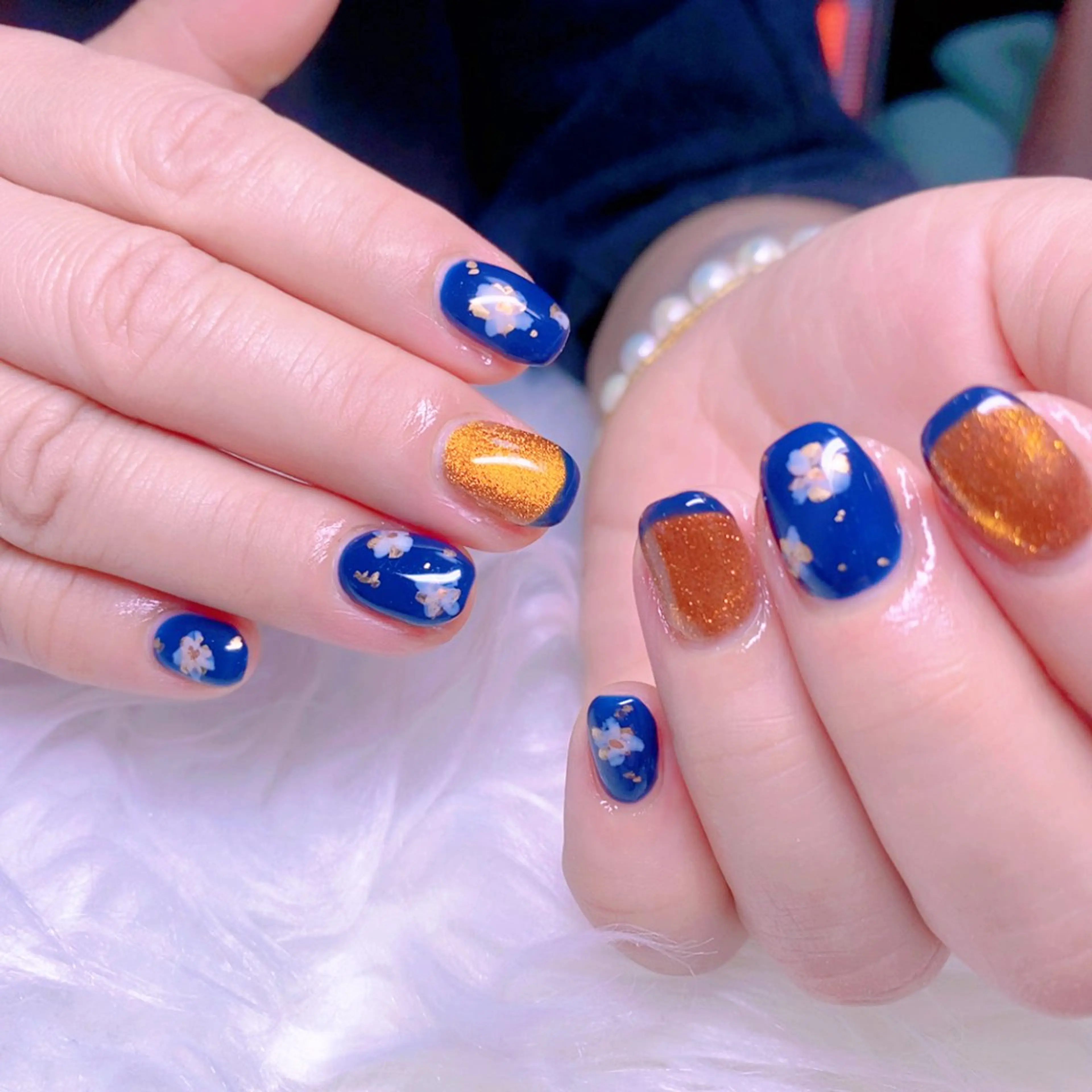 ネイル フレンチネイル マグネットネイル ニュアンスネイル スクエアネイル ハンドネイル Nail Yunaのネイルデザイン