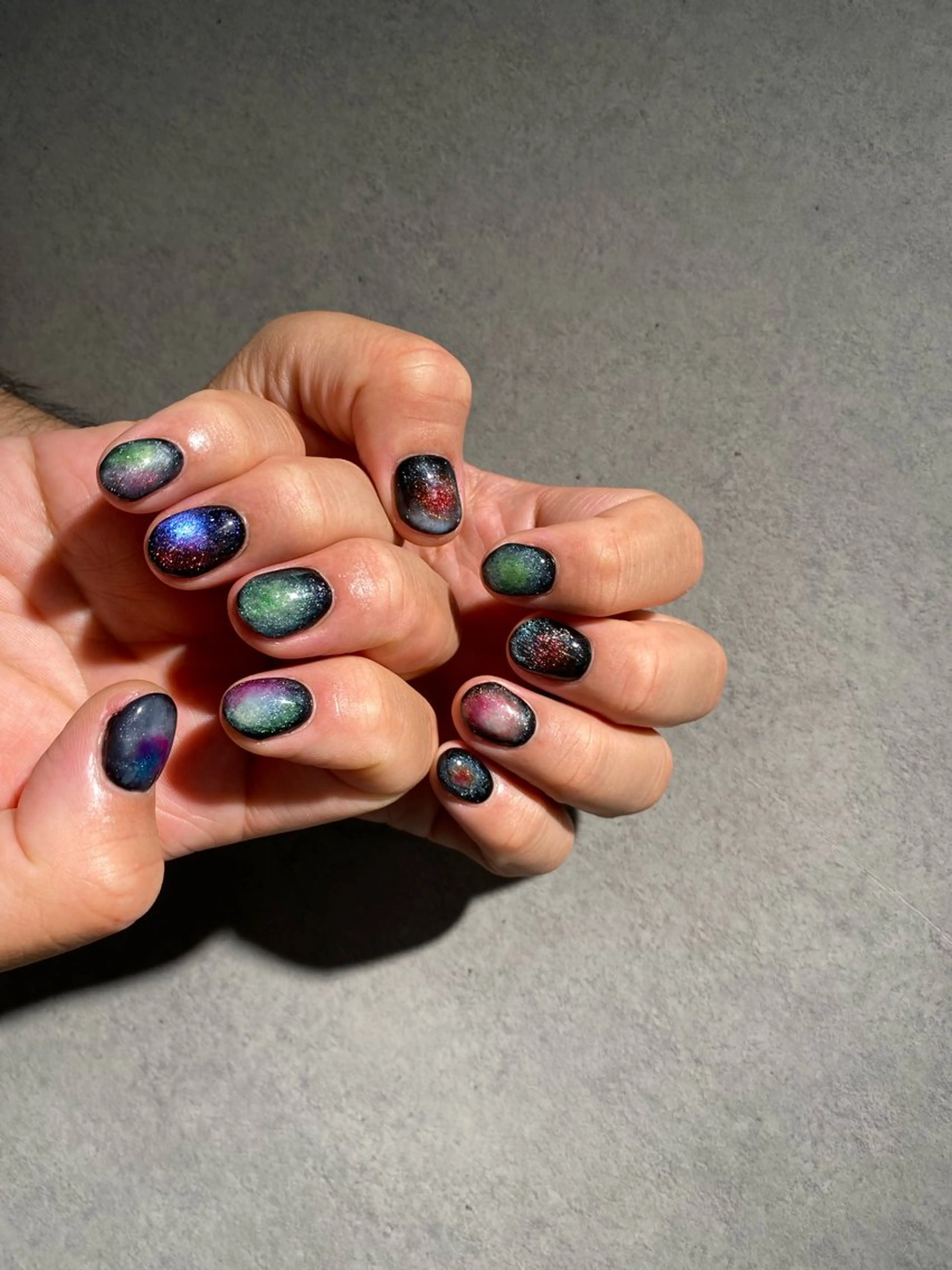 ネイル I-nailロング /ワンホン/キラキラのネイルデザイン