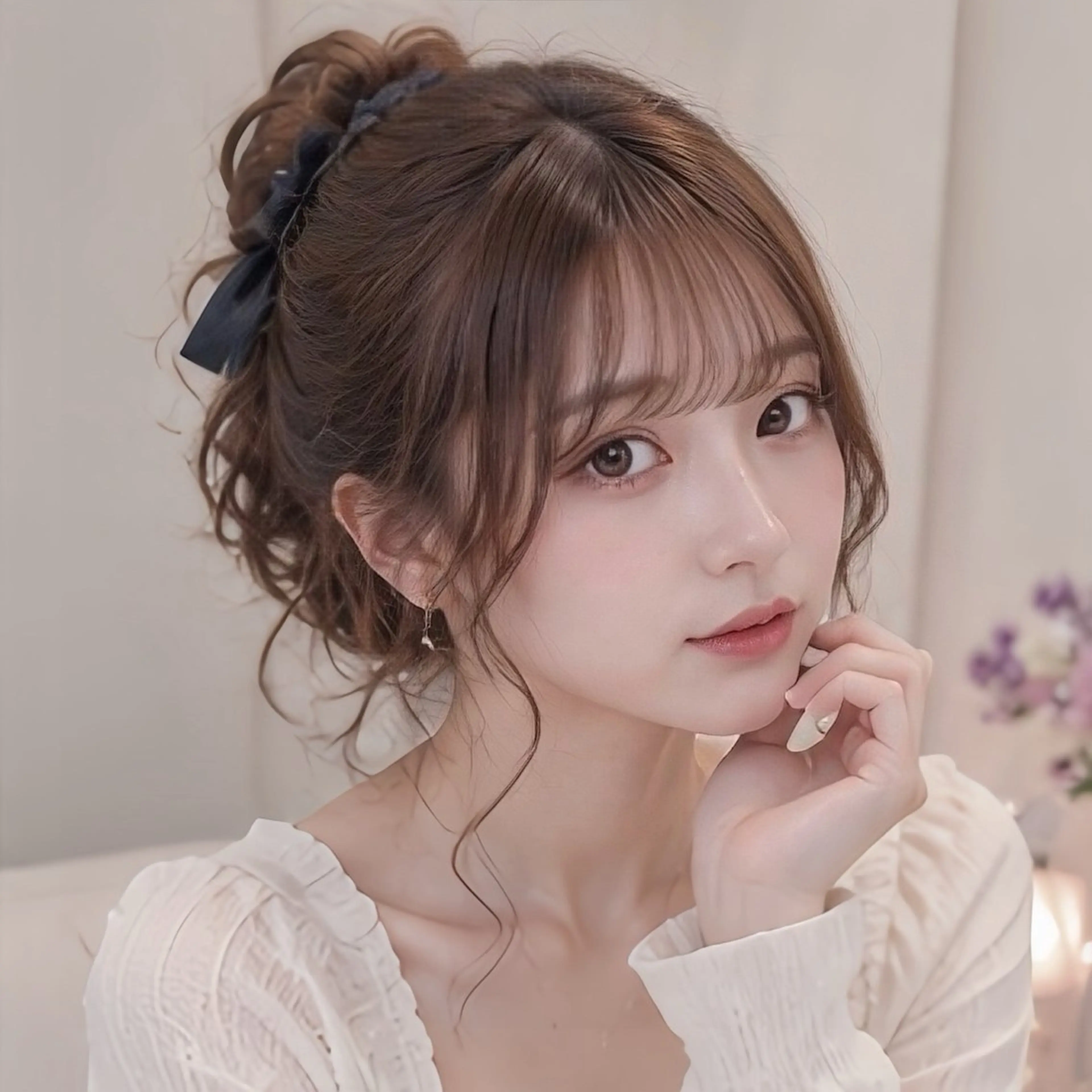セミロング カット トリートメント 🎀池袋🎀顔周り 💖🇰🇷おばかんのヘアスタイル