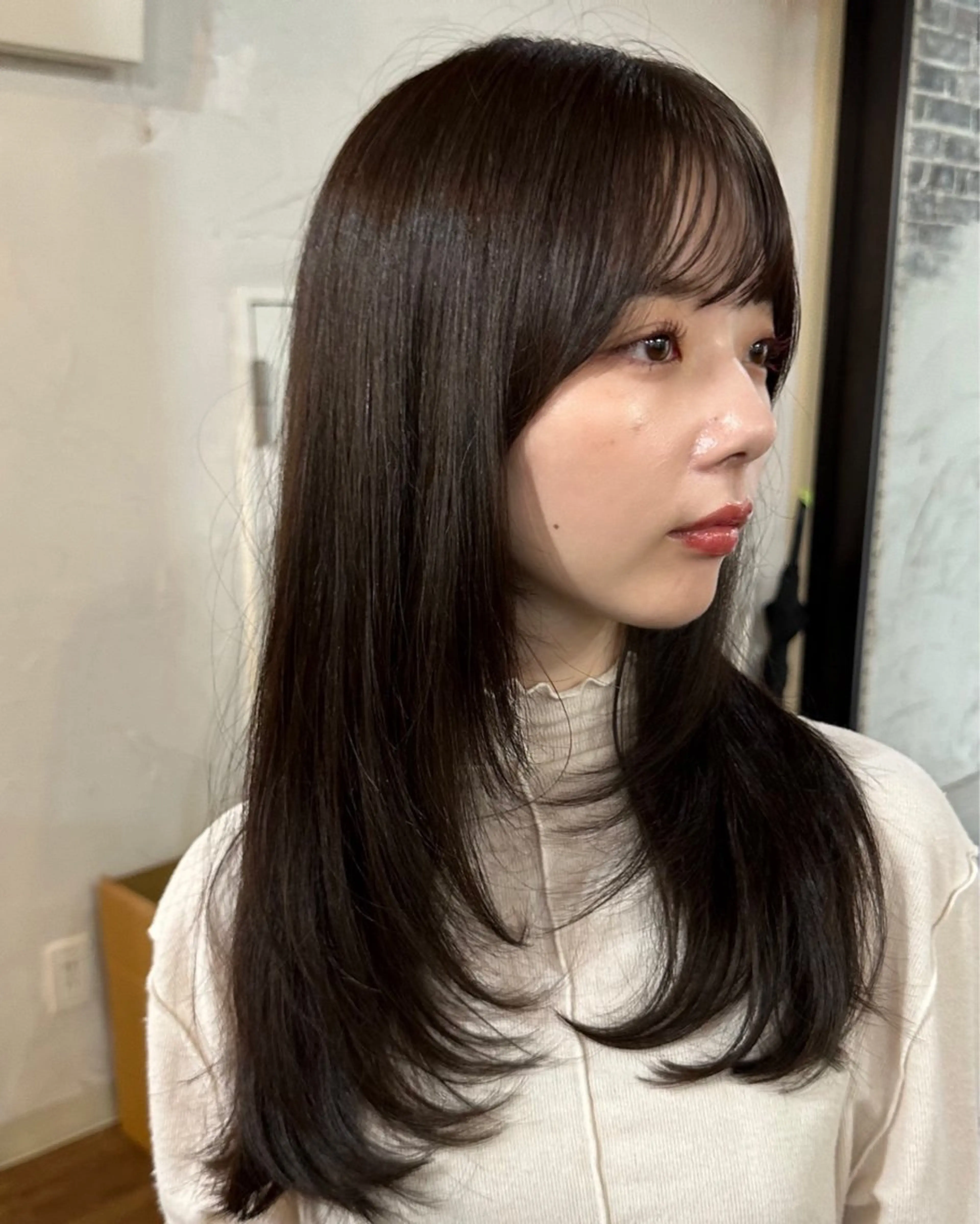 韓国ヘアカット＋プレックスプレミアムカラー＋ケアトリートメント＋指圧肩マッサージ＋アイロン仕上げも◎レイヤー暖色＆寒色◎の写真