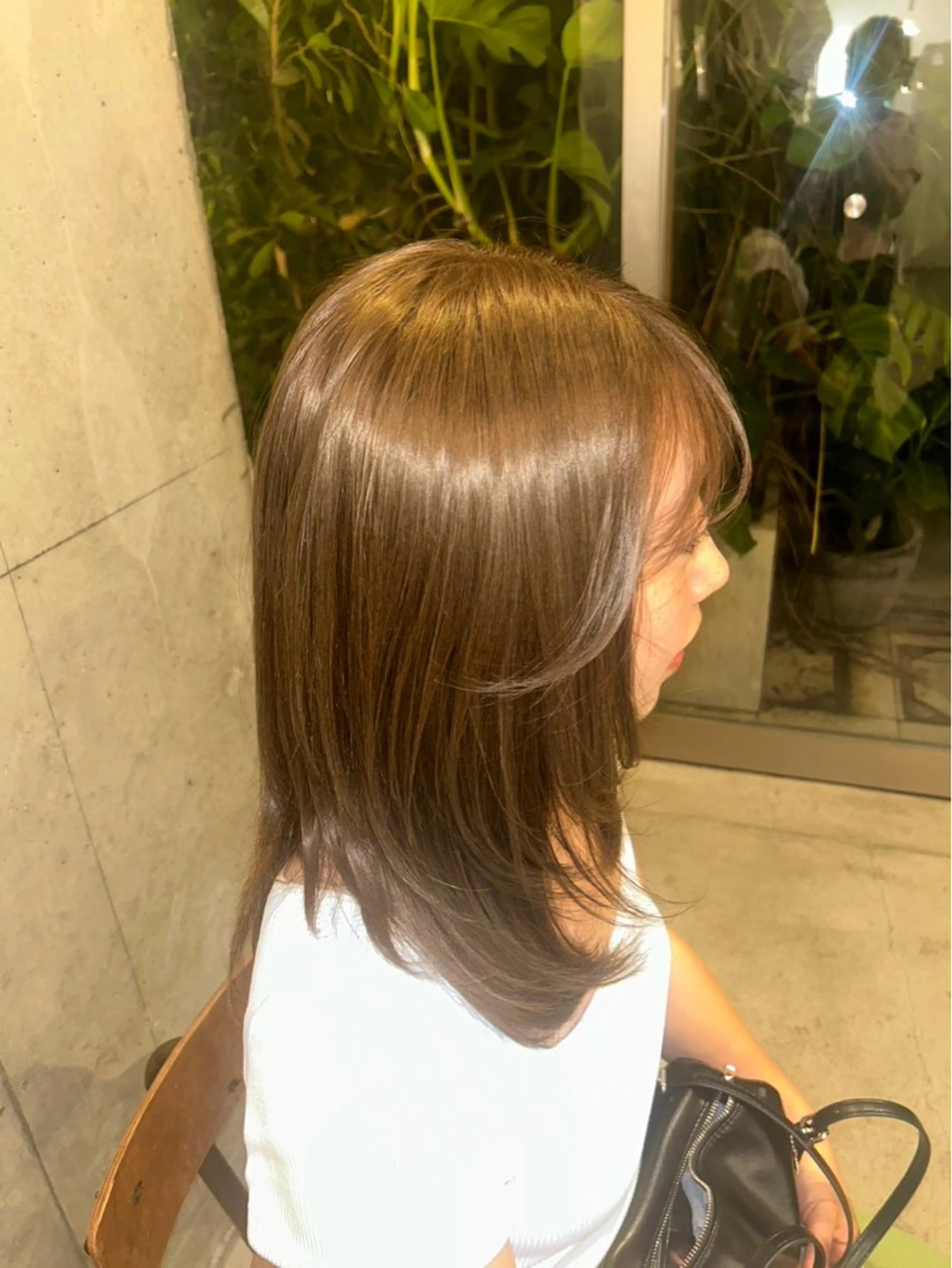 ミディアム ヘアカラー アワタケ リンのヘアスタイル