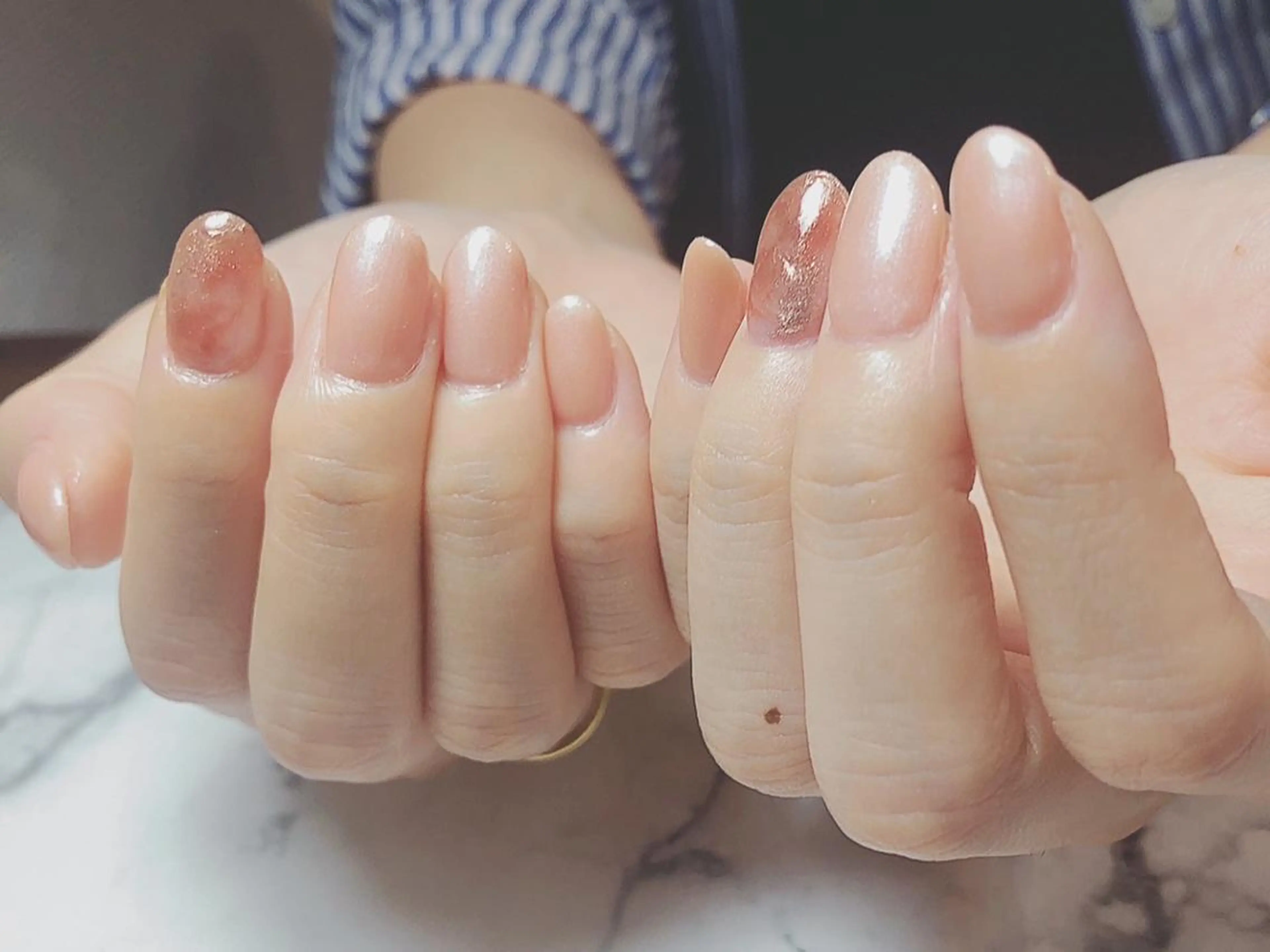 ネイル アートネイル ジェルネイル ニュアンスネイル パラジェル ハンドネイル Nailist Honamiのネイルデザイン