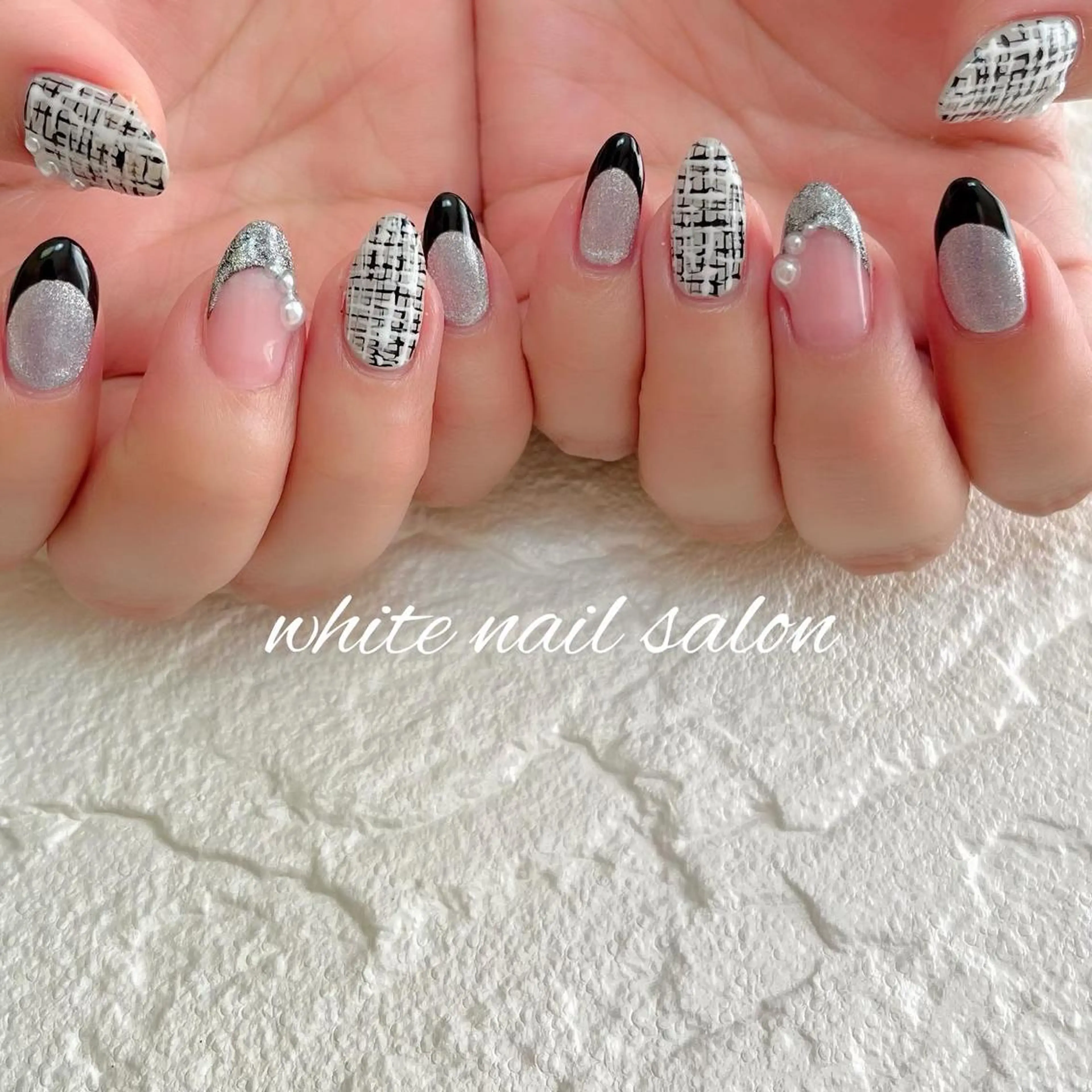 ネイル フットネイル ジェルネイル ハードジェル ラメ(グリッター) 持ち込み ハンドネイル white nail salonのネイルデザイン