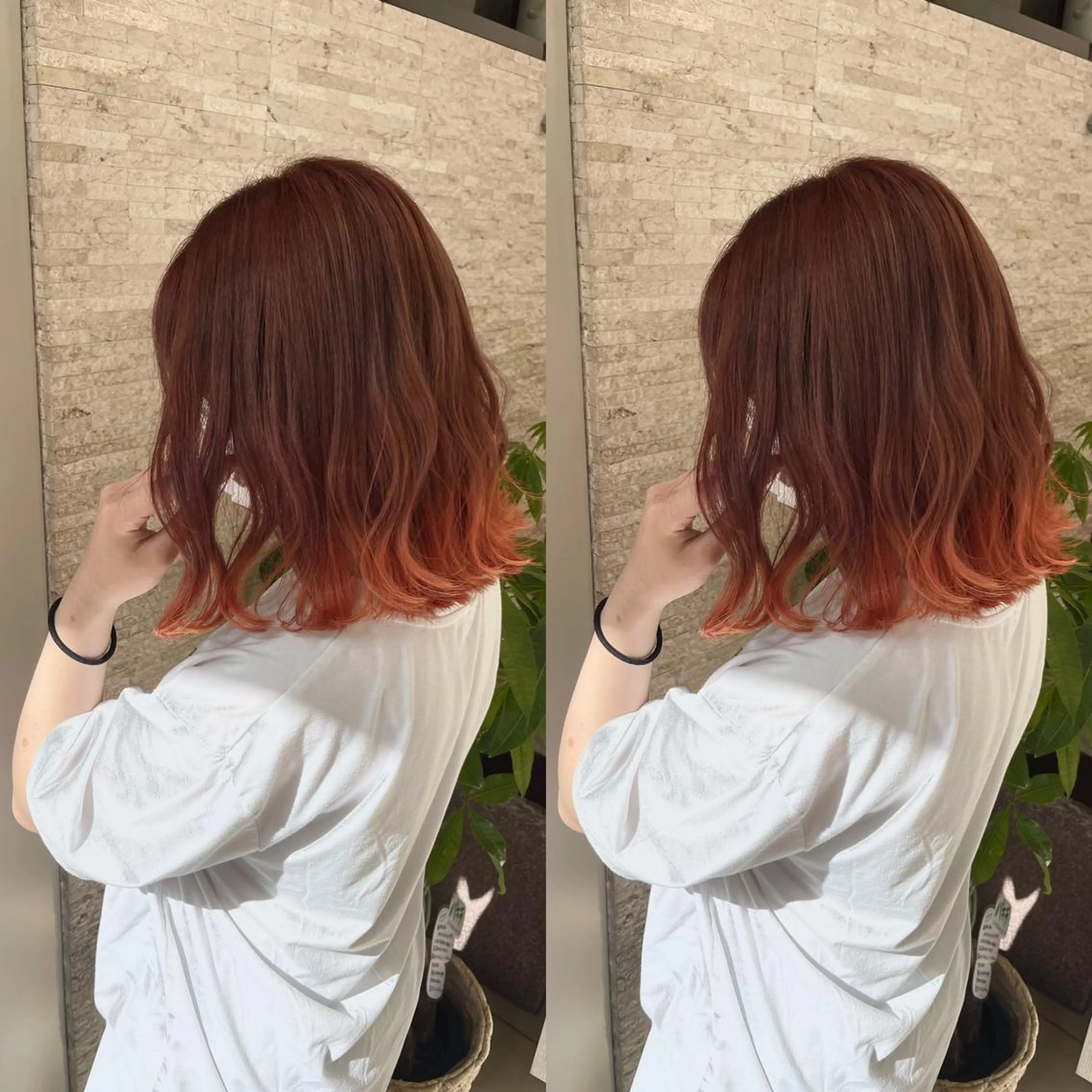 ショート ヘアカラー トリートメント Y Uのヘアスタイル