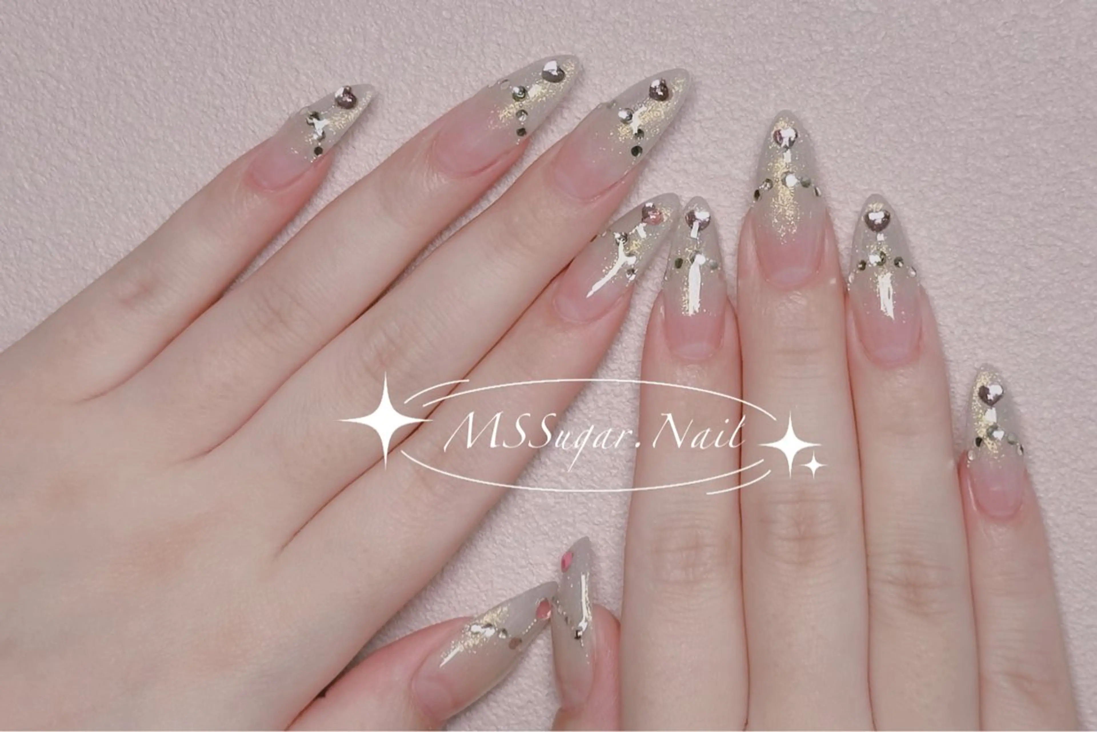 ネイル ロングネイル マグネットネイル スカルプネイル ネイルチップ ワンホンネイル MSSugar Nailのネイルデザイン