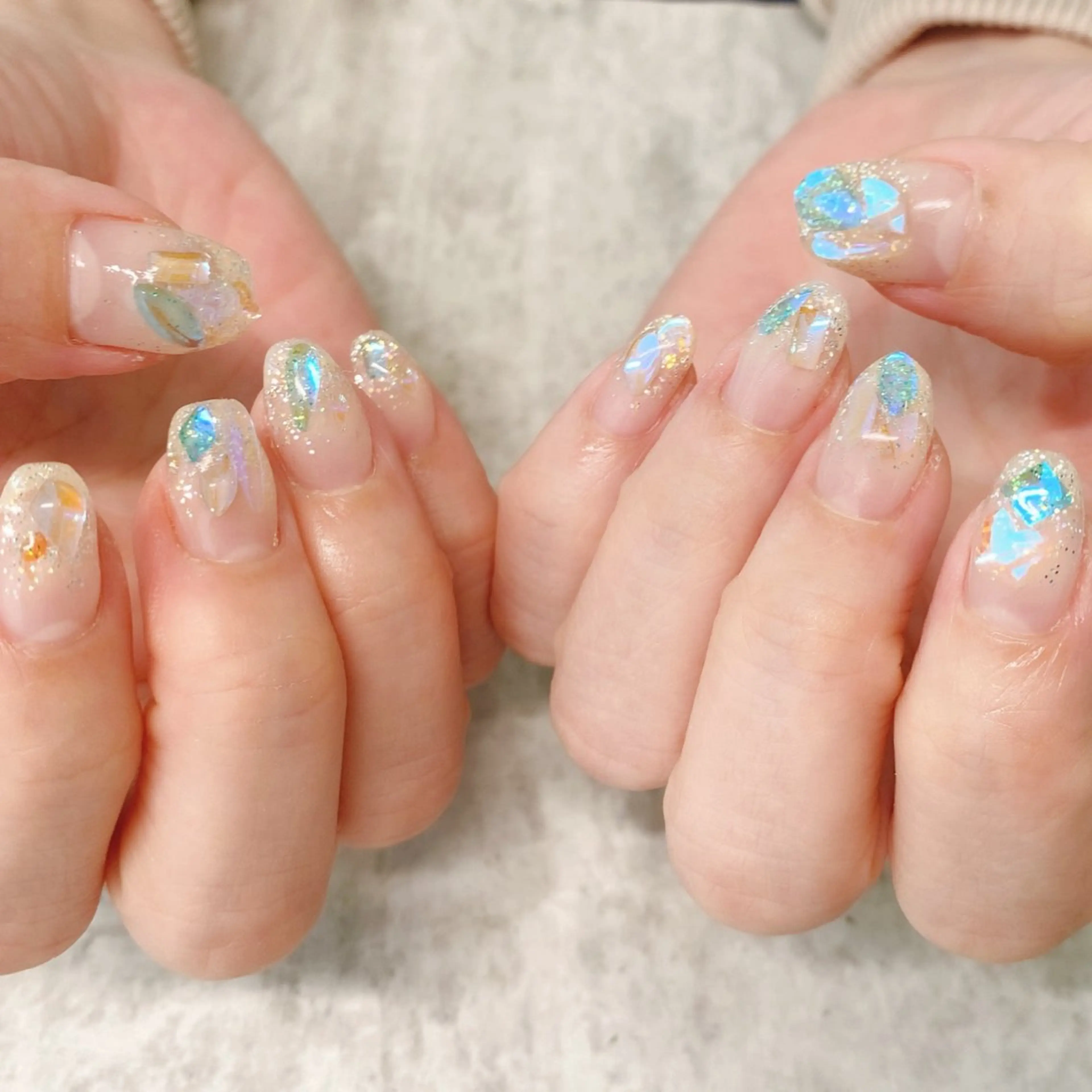 ネイル オーロラネイル ジェルネイル 韓国ネイル ワンホンネイル GOTODAY 表参道Colore店所属・Aoi💅🏻 表参道のネイルデザイン