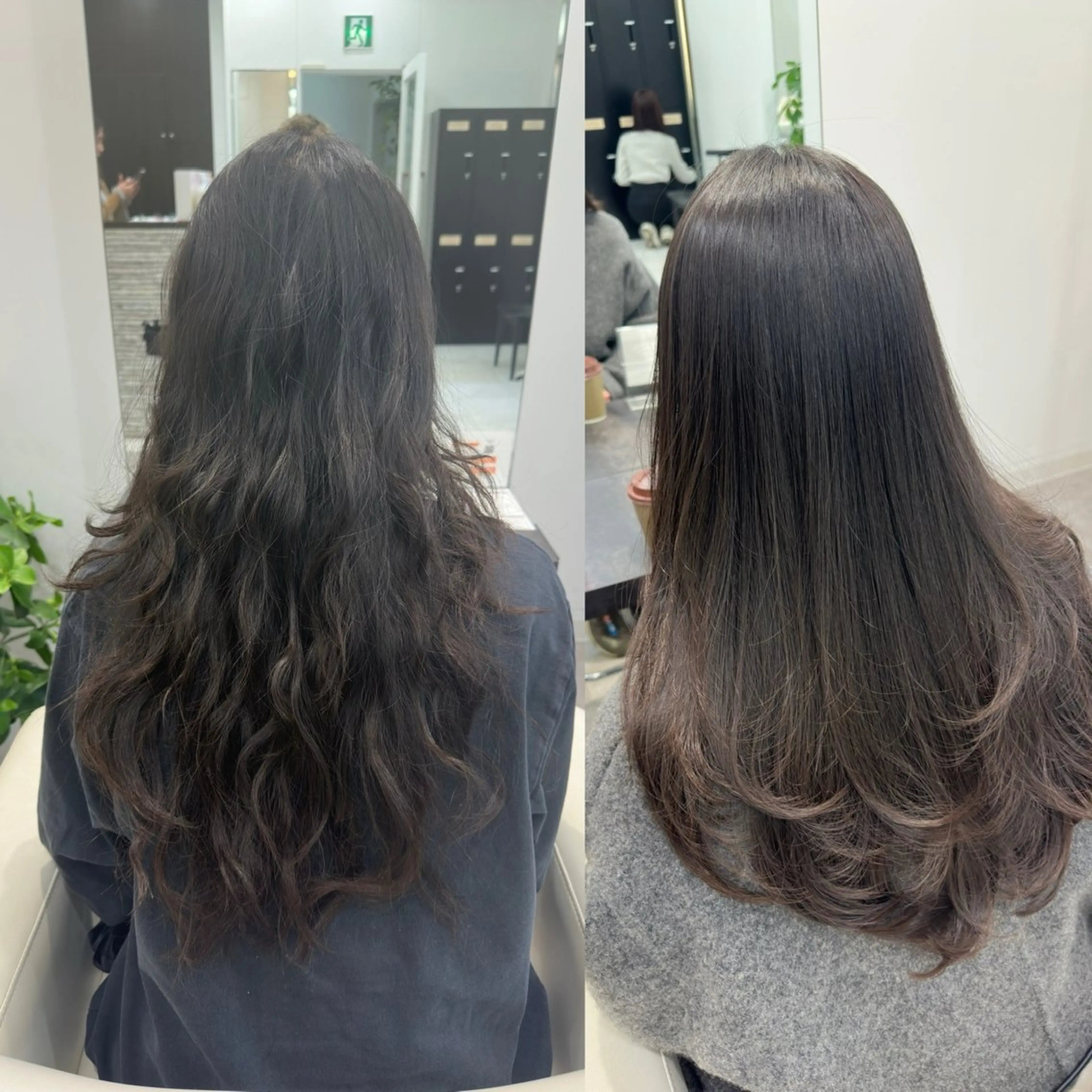 ロング パーマ 縮毛矯正 トリートメント ✨大人韓国レイヤー ✨吉原 潤✨のヘアスタイル