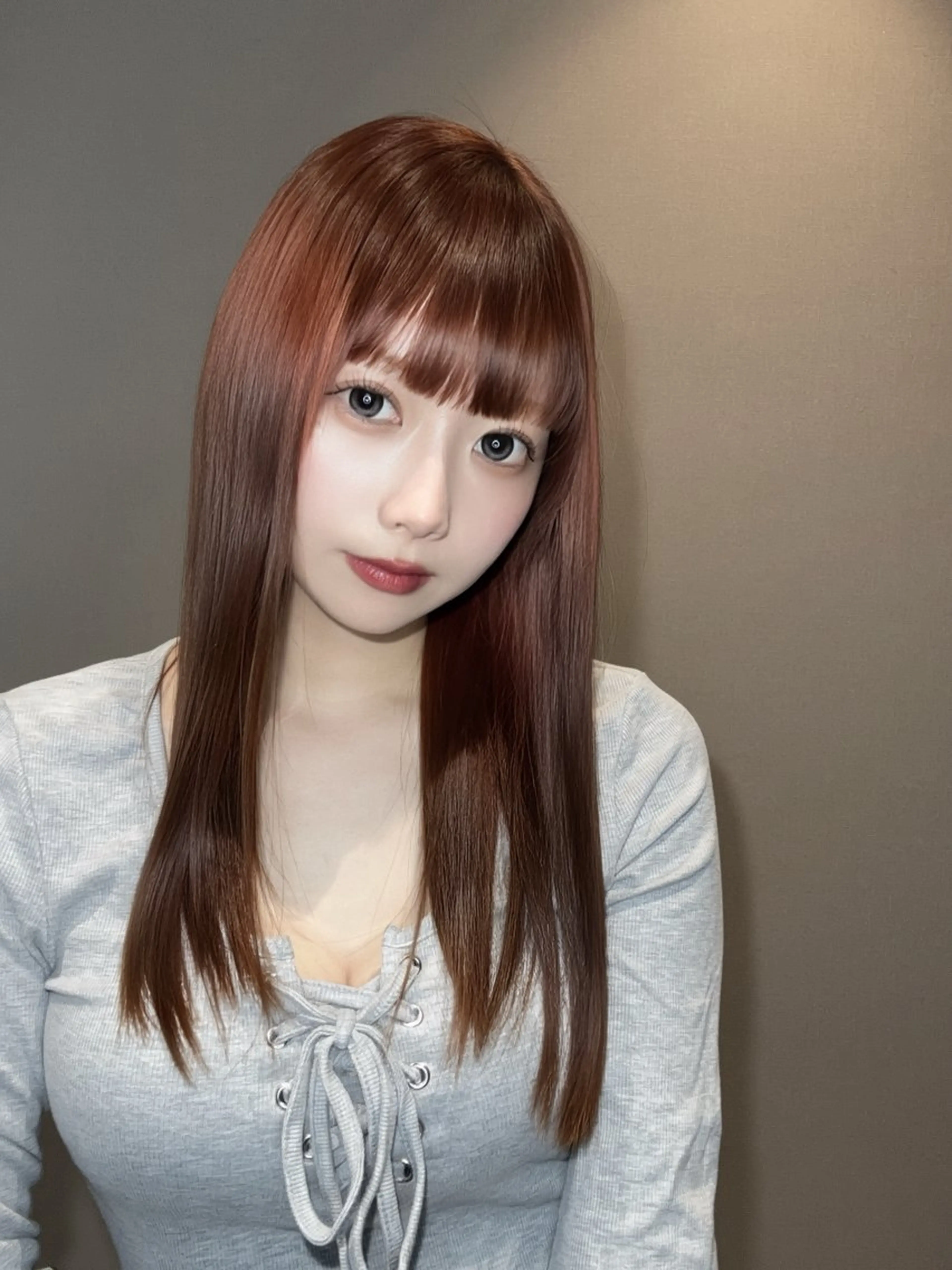 セミロング 髪質改善 ヘアカラー トリートメント 髪質改善/shuki 韓国/代表取締役のヘアスタイル