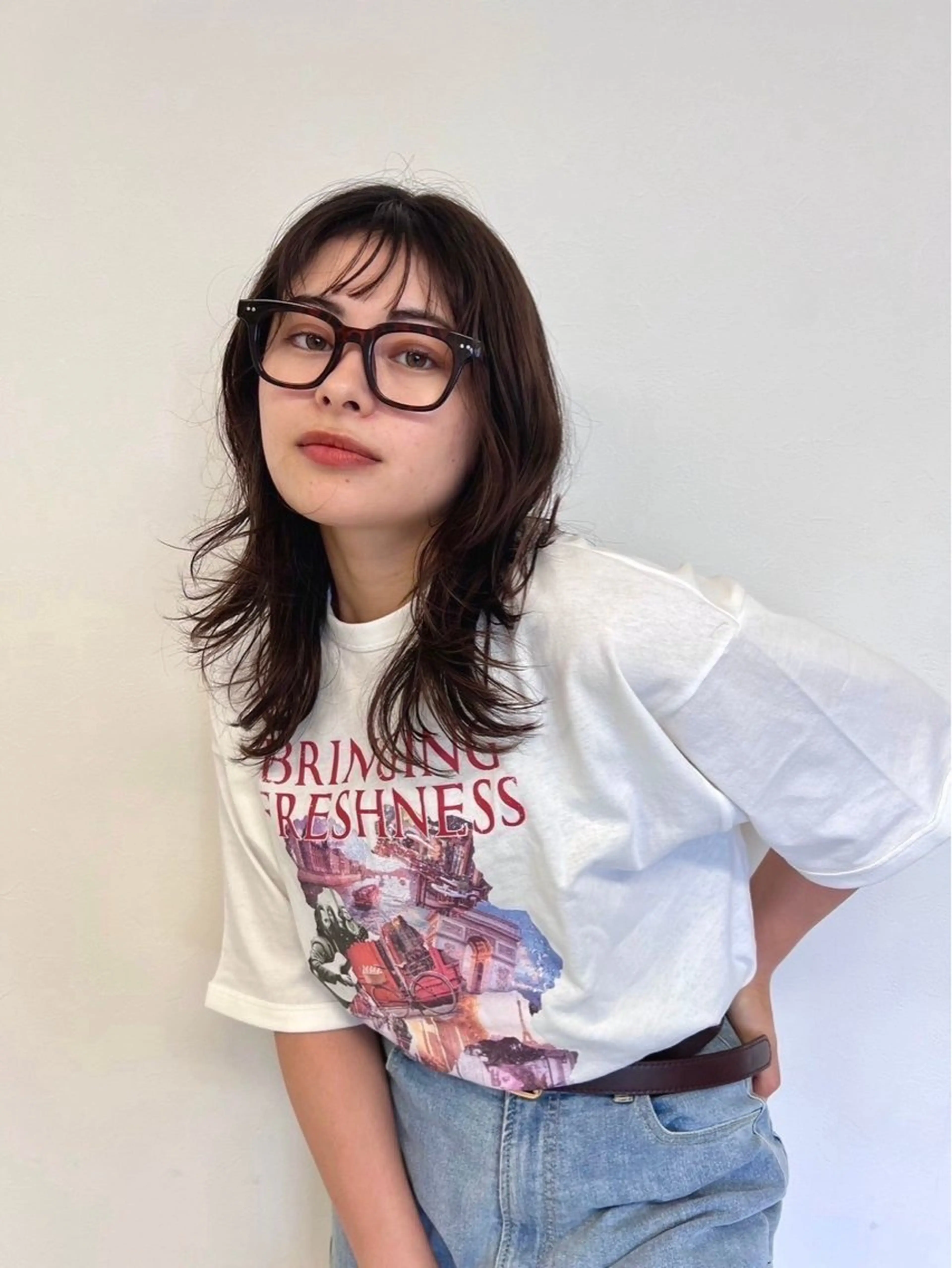 ミディアム 松井 雅のヘアスタイル