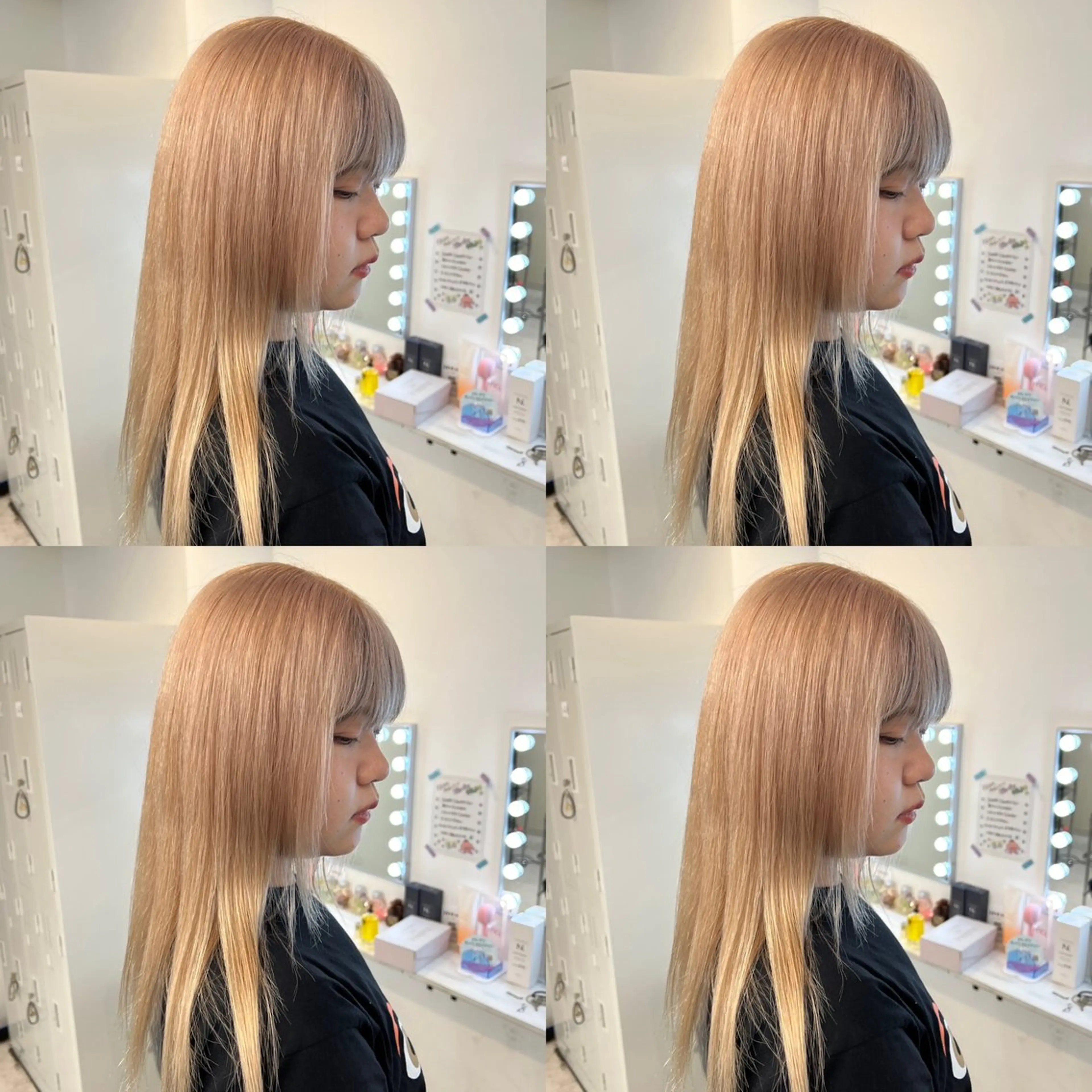 ミディアム カラー ベージュカラー ✨髪質改善✖︎顔周り レイヤー✨ナカムラのヘアスタイル