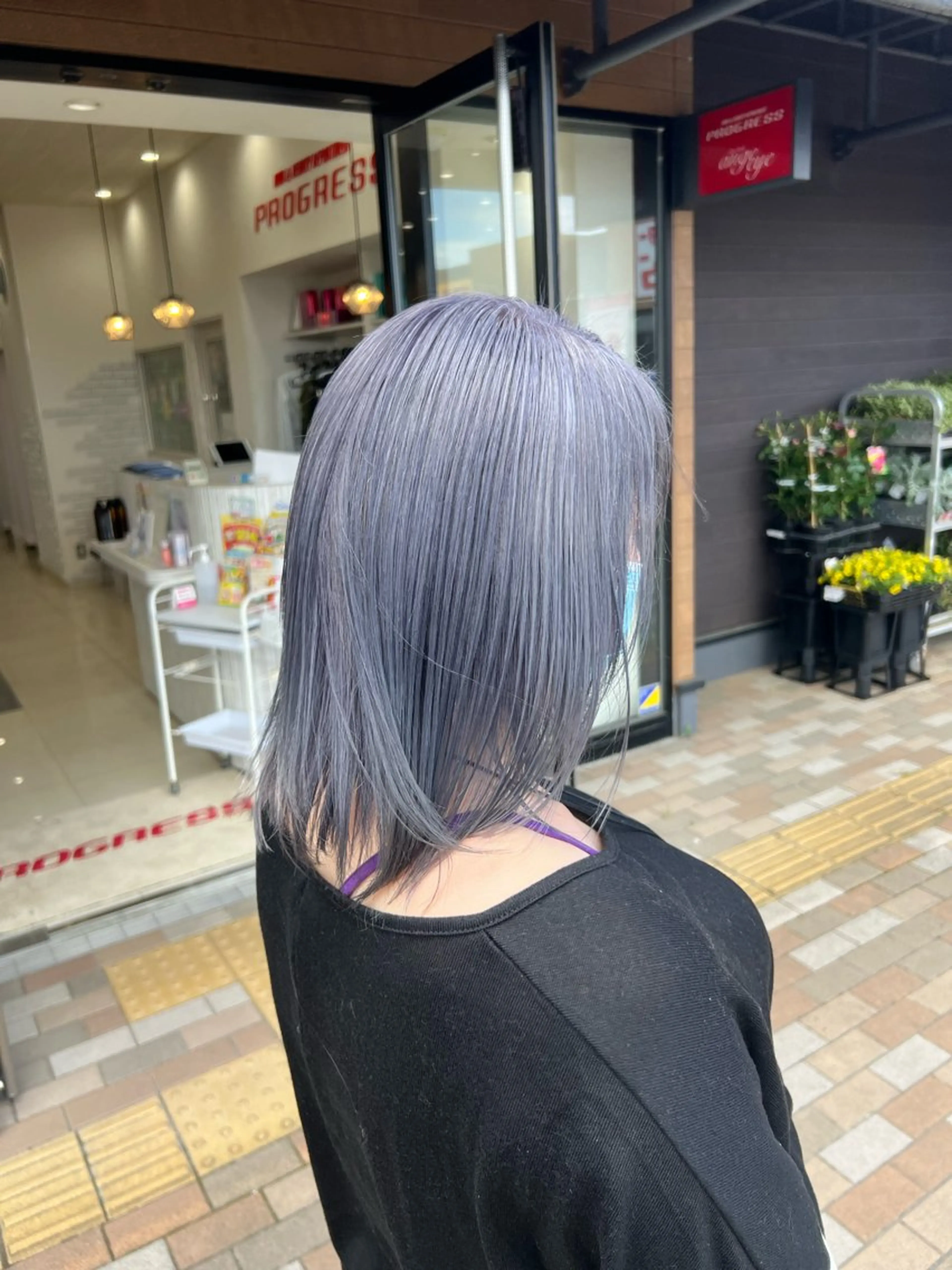 セミロング カラー 太白区/白髪ぼかし ハイライト/千葉達人のヘアスタイル